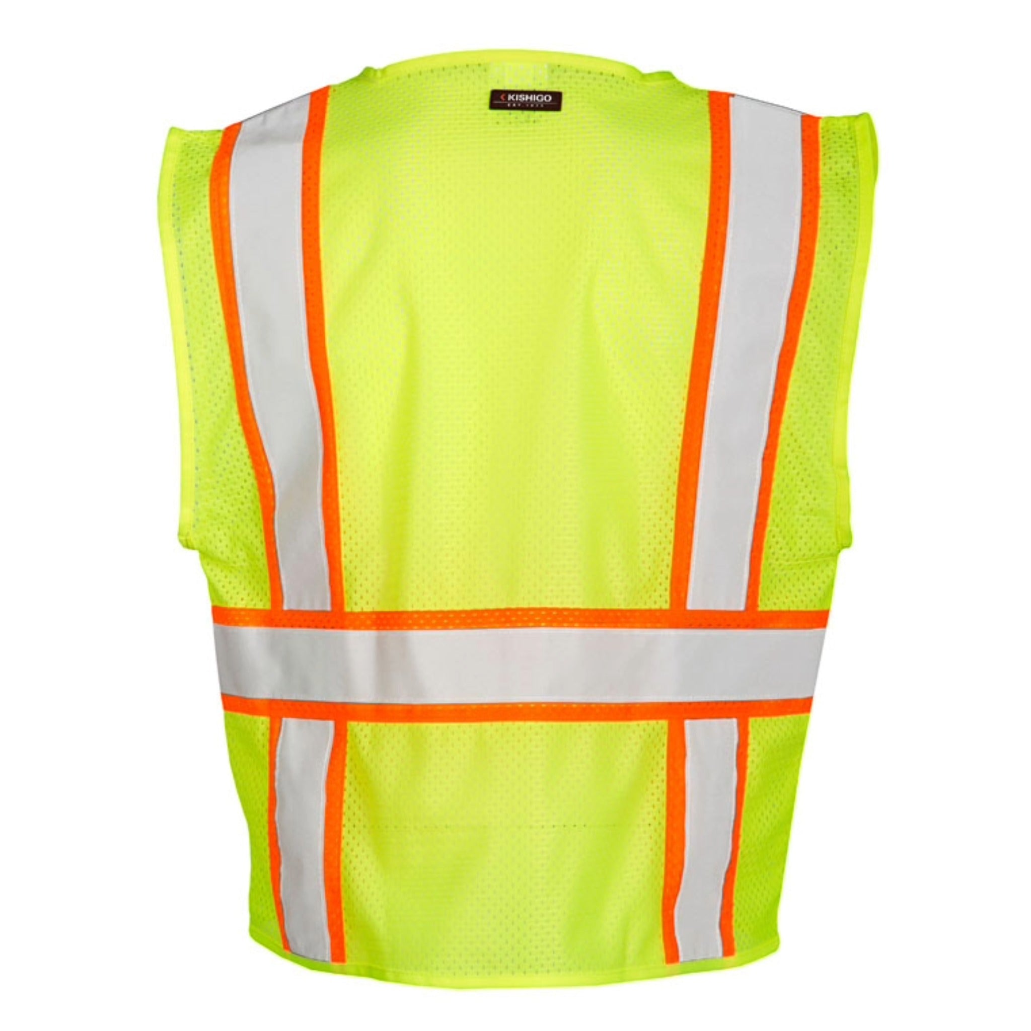 Kishigo Ultra-Cool 6-Pocket Mesh Vest, Type R, Class 2, 1 Each-Back
