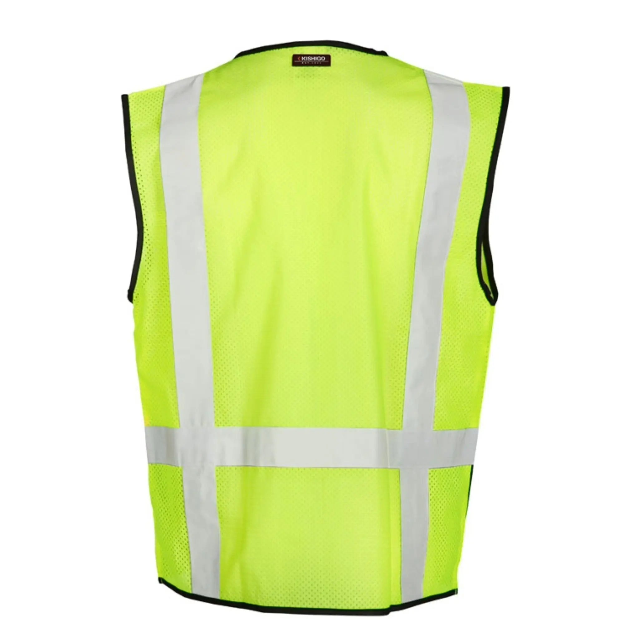 Kishigo 1509 Black Bottom Mesh Vest, Type R, Class 2, Lime, 1 Each-Back