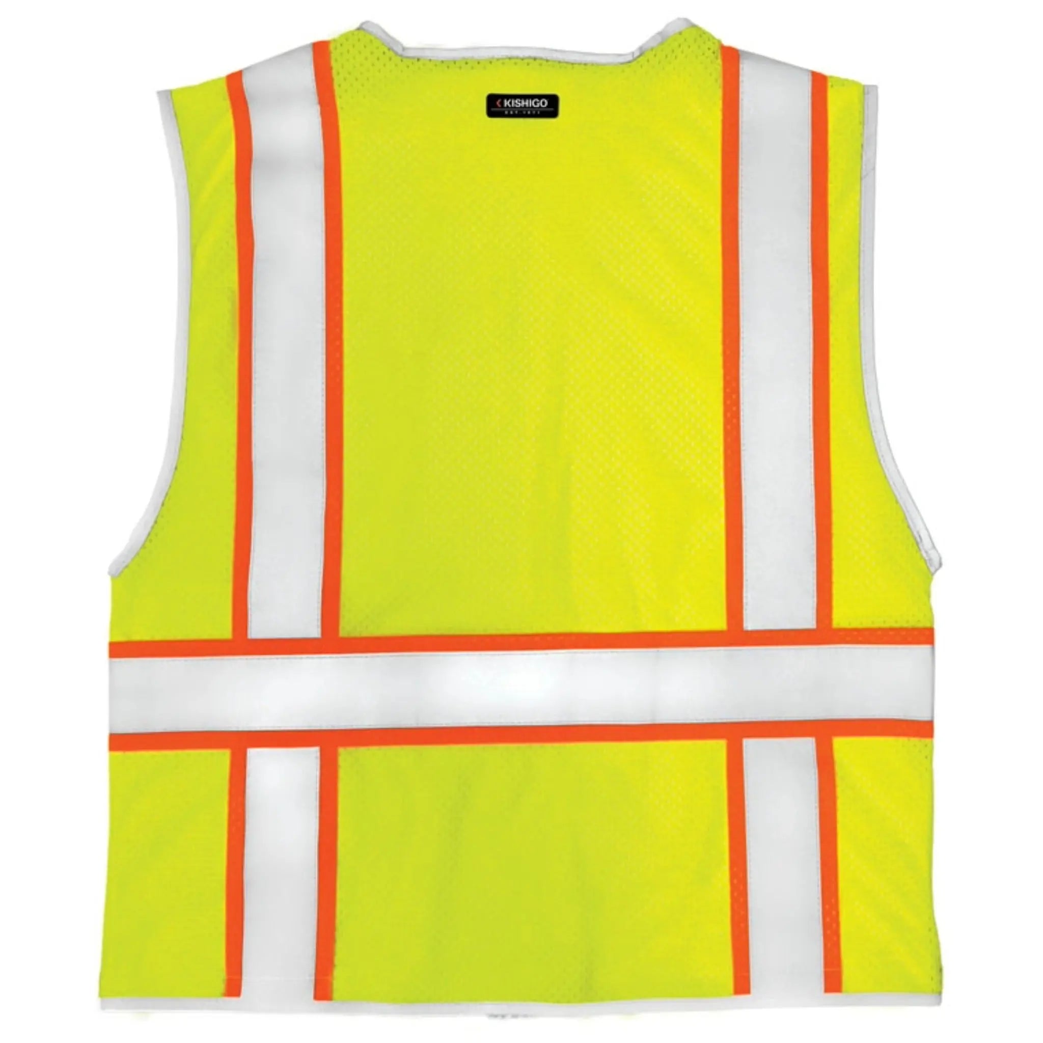 Kishigo Premium Brilliant Series Heavy Duty Vest, Type R, Class 2, Lime, 1 Each