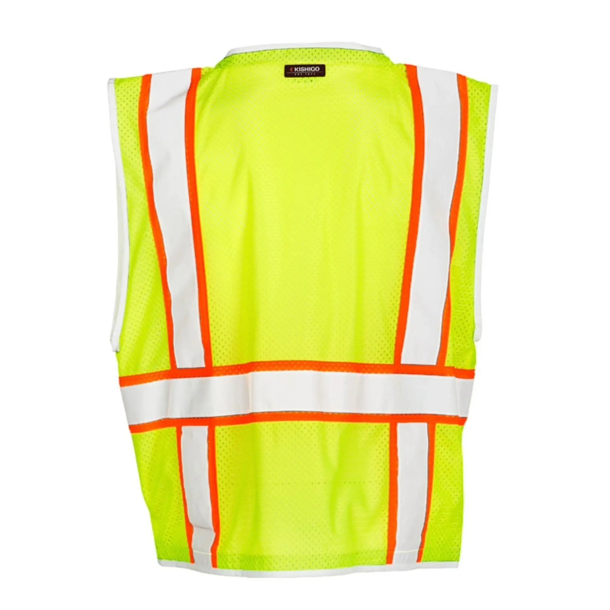 Kishigo Premium Brilliant Series Heavy Duty Vest, Type R, Class 2, Lime, 1 Each