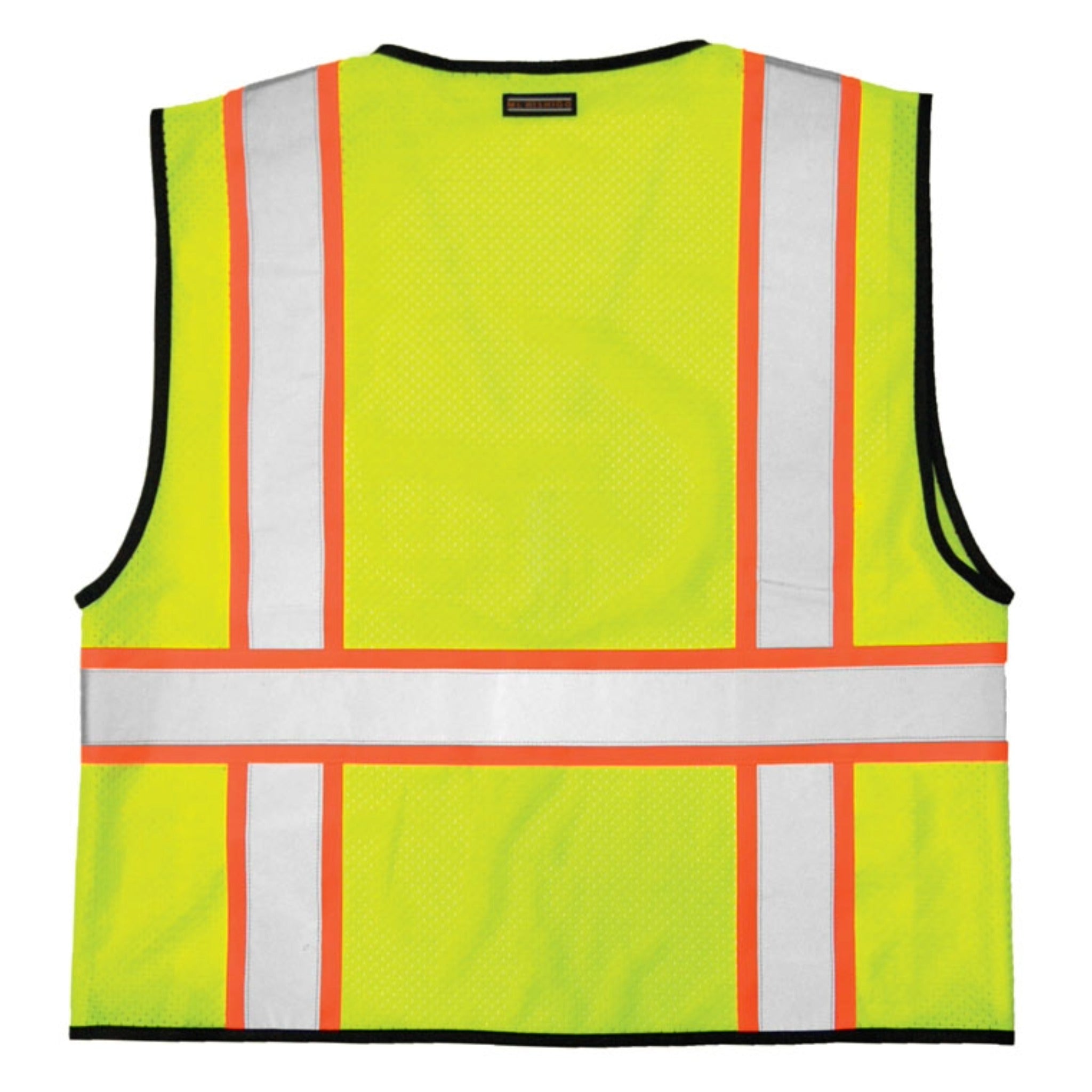 Kishigo Economy Single Pocket Contrasting Mesh Vest, Type R, Class 2, 1 Each-Back-Flat