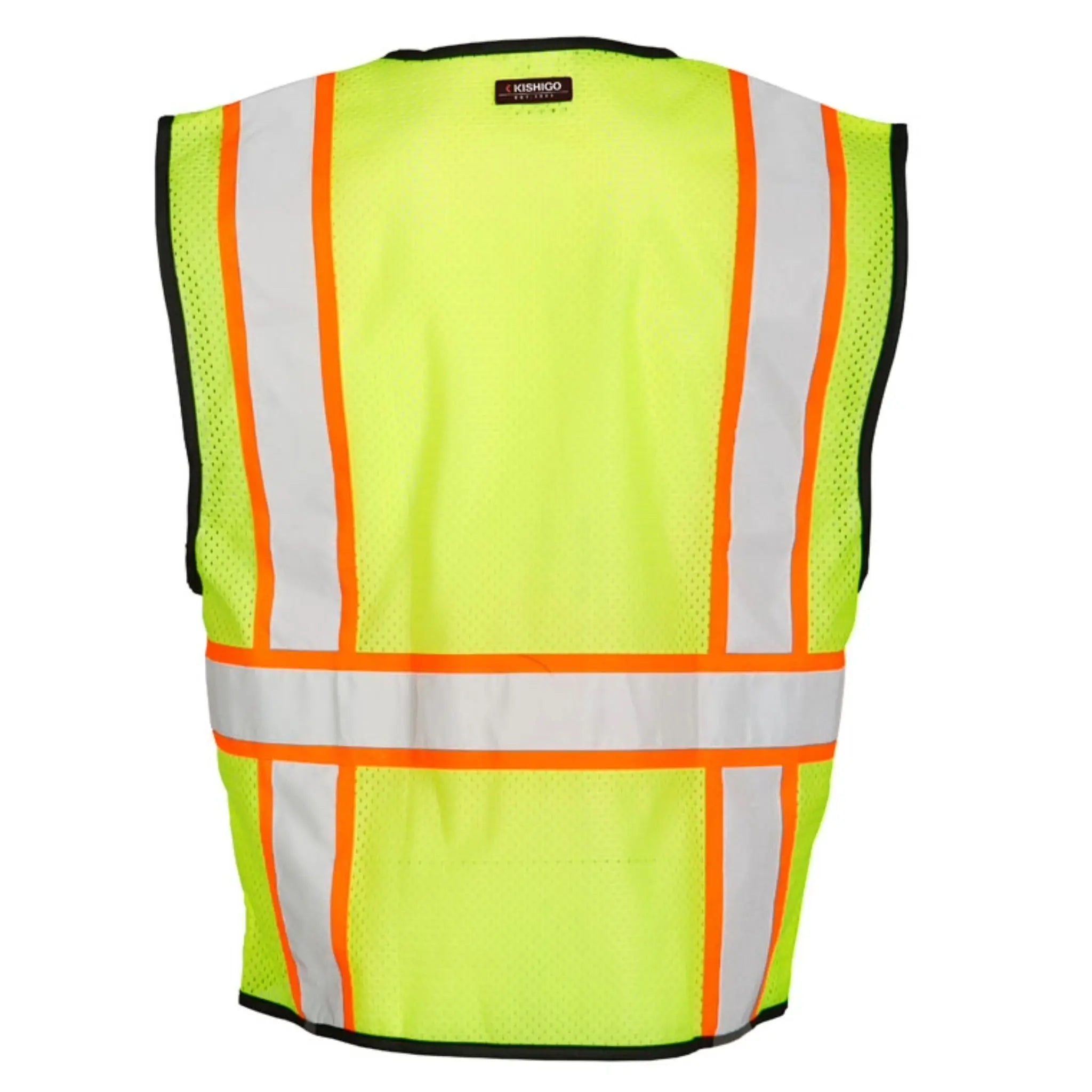 Kishigo Economy Single Pocket Contrasting Mesh Vest, Type R, Class 2, 1 Each-Back