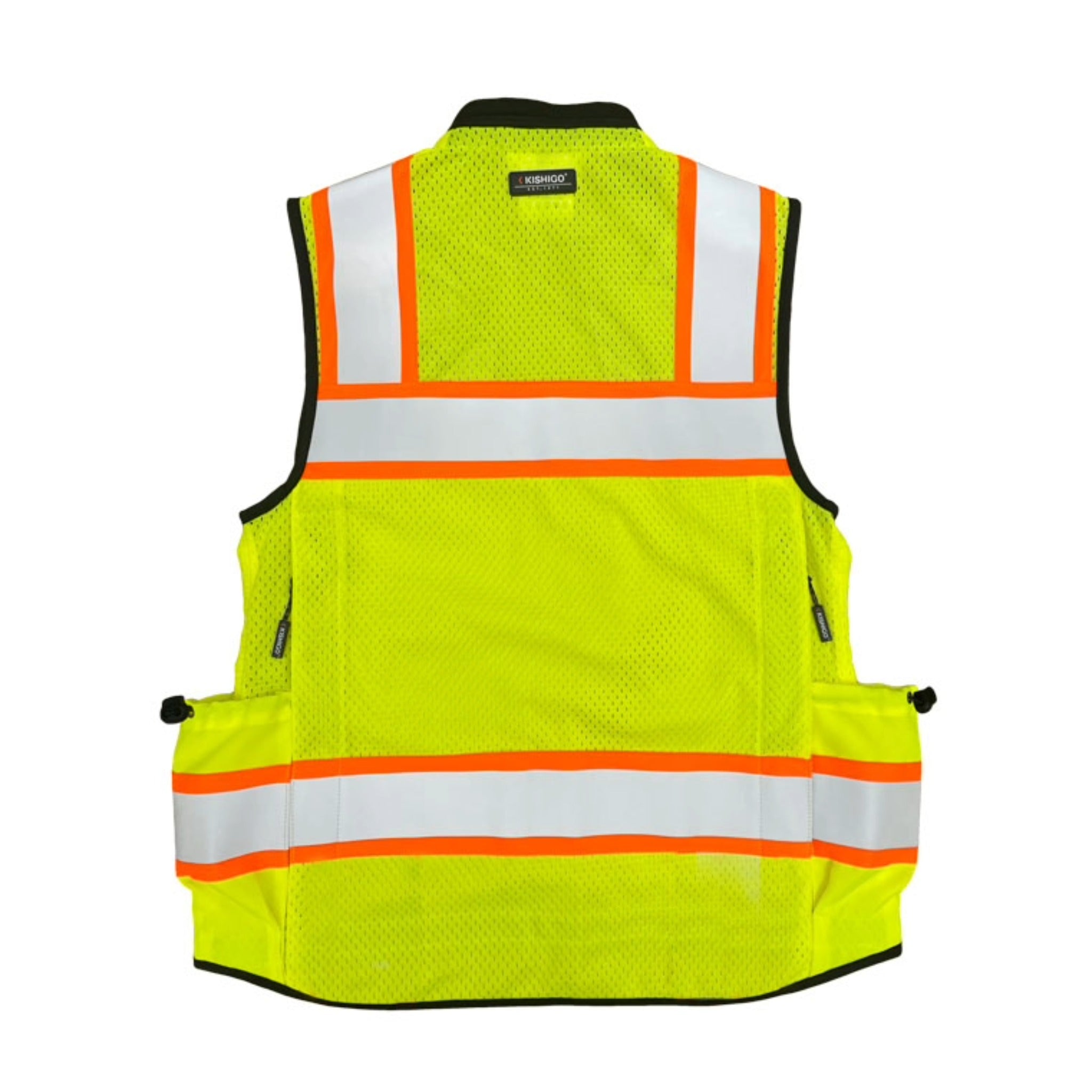 Kishigo 1824 Women's Ultimate Construction Vest, Type R, Class 2, Lime/Black, 1 Each