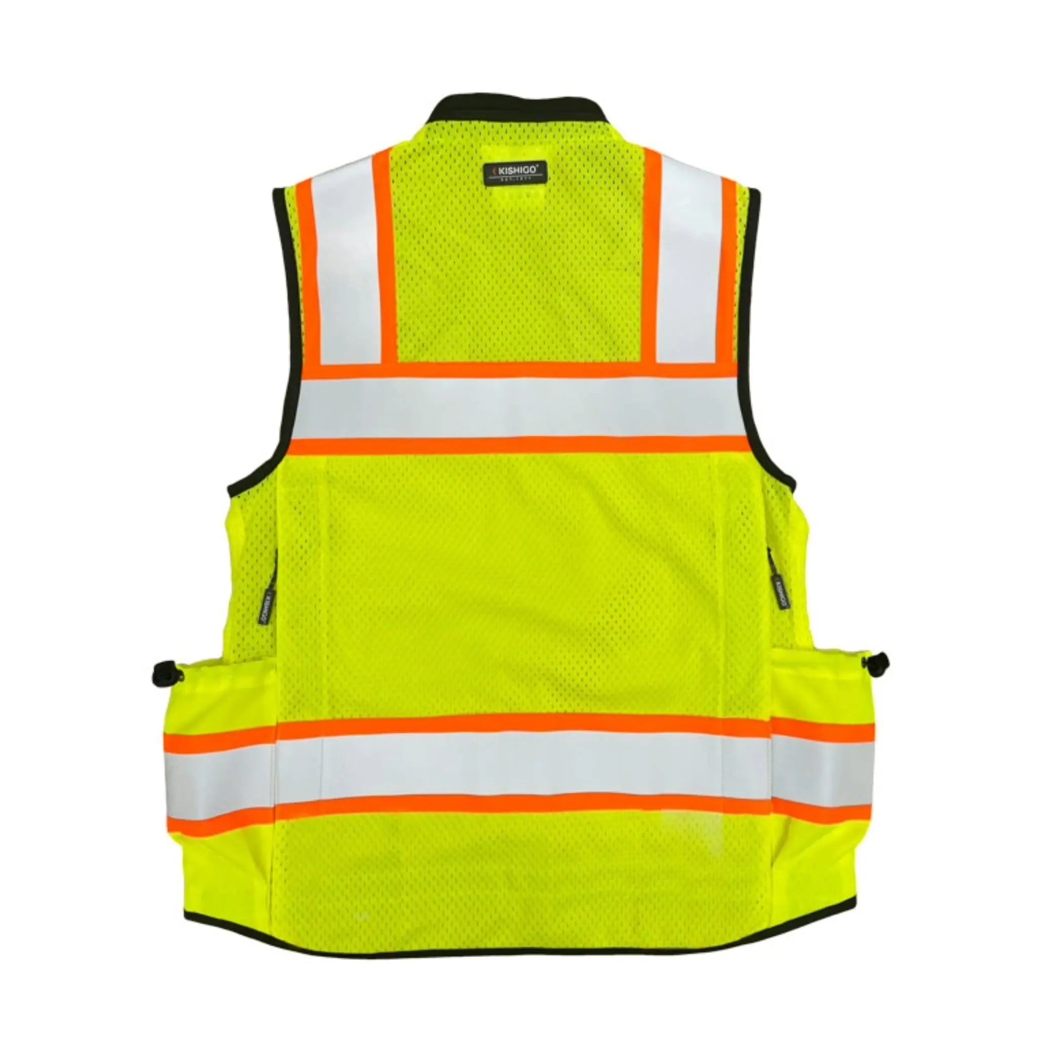 Kishigo 1824 Women's Ultimate Construction Vest, Type R, Class 2, Lime/Black, 1 Each