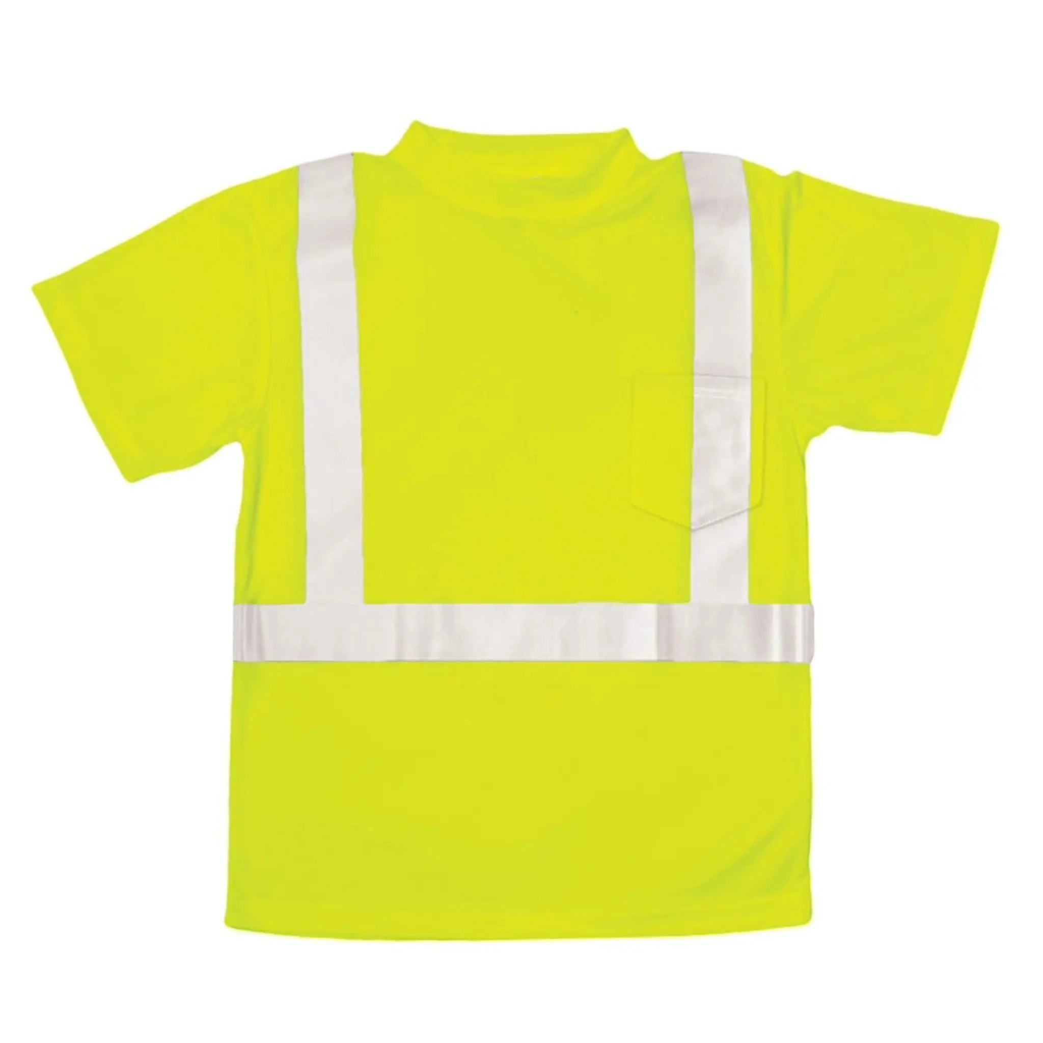 Kishigo 9110 High-Performance Microfiber Class 2 T-Shirt, Lime, 1 Each