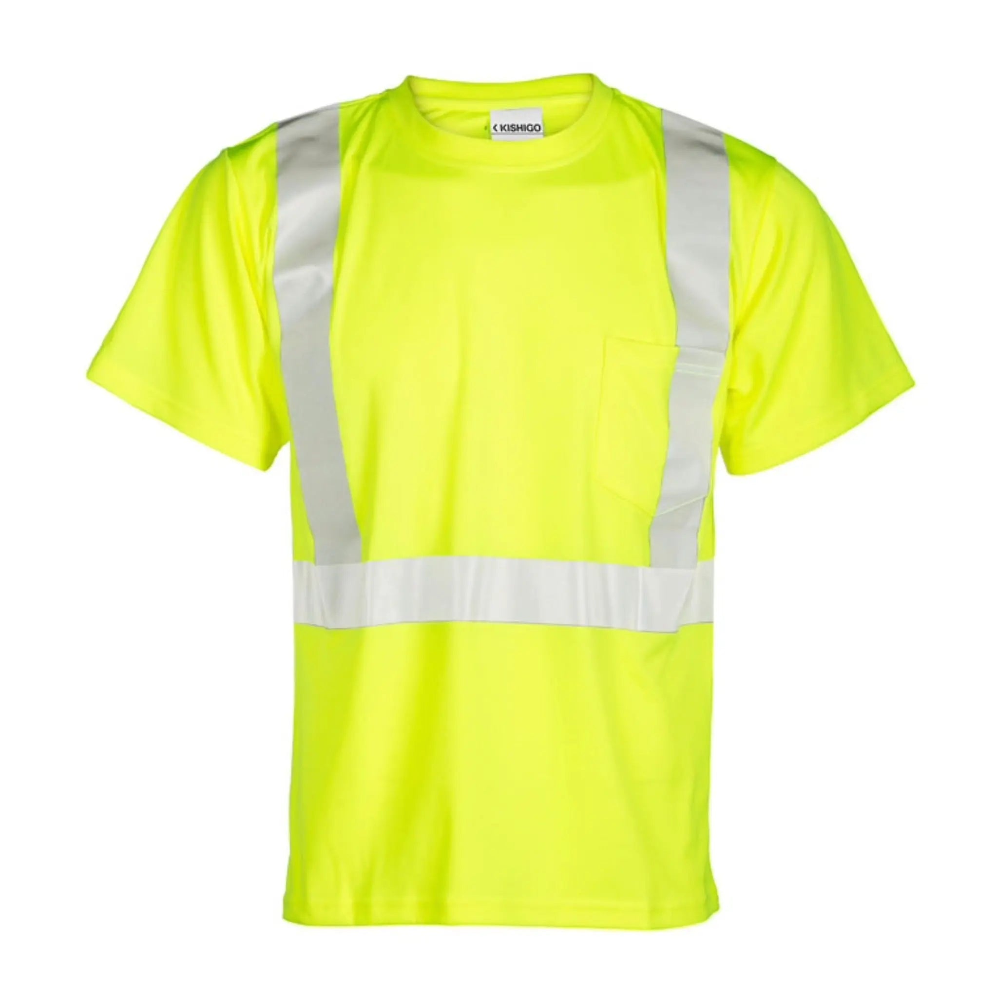 Kishigo 9110 High-Performance Microfiber Class 2 T-Shirt, Lime, 1 Each