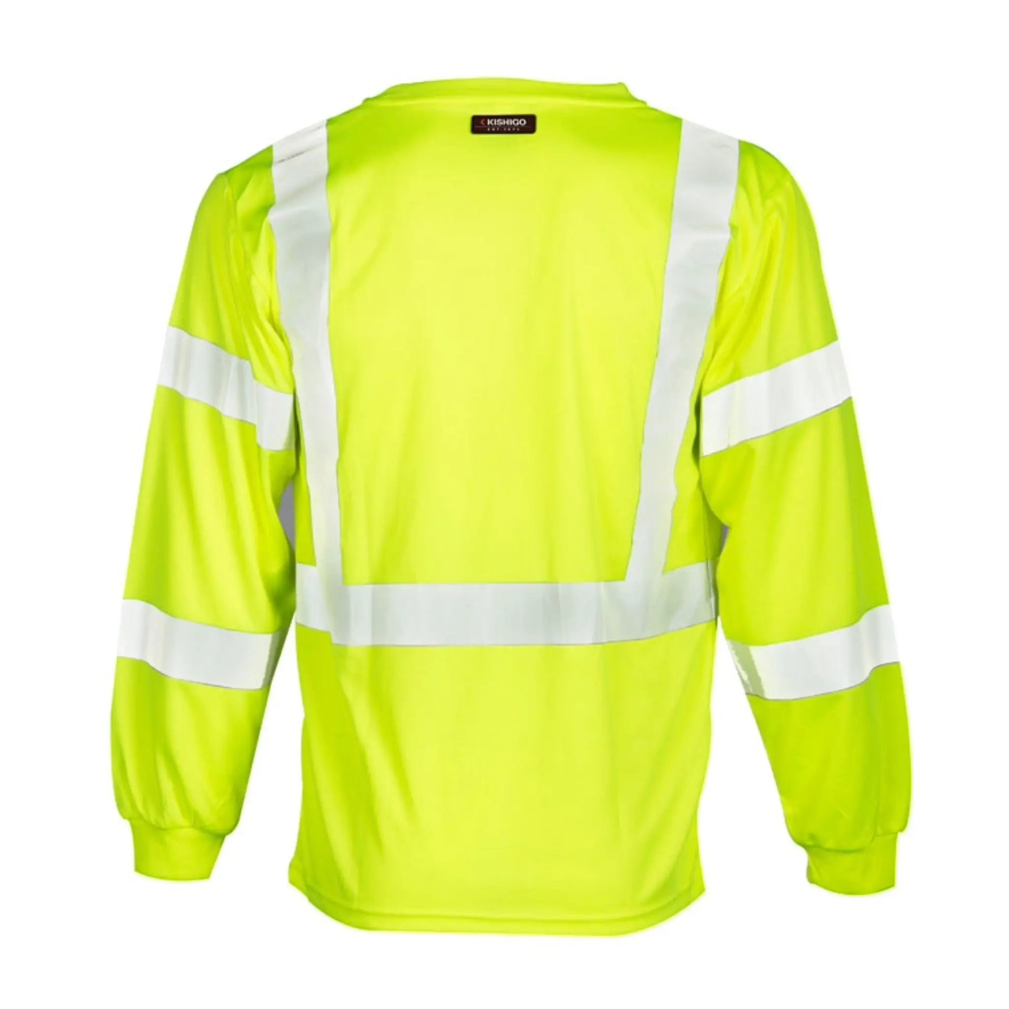 Kishigo 9145 Economy Series Class 3 Long Sleeve Performance T-Shirt, Lime, 1 Each