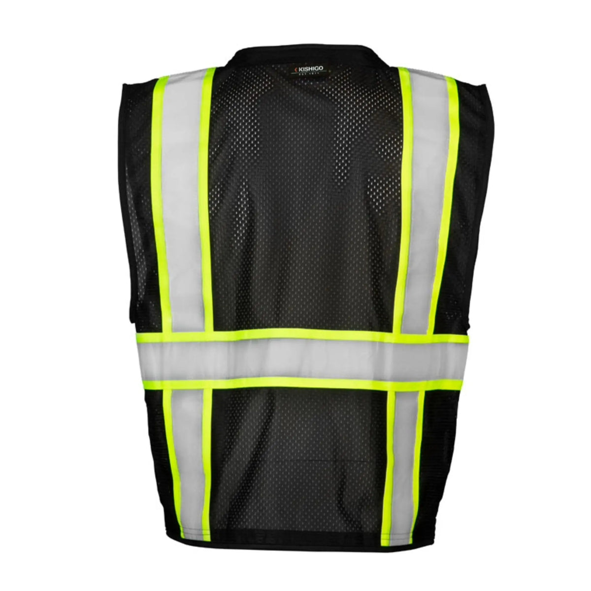 Kishigo B10 Enhanced Visibility Multi Pocket Mesh Vest, Non-ANSI, 1 Each-Black-back