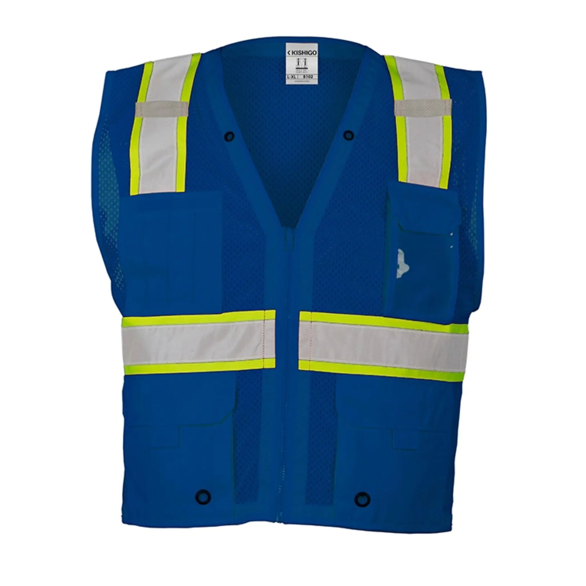 Kishigo B102 Enhanced Visibility Multi Pocket Mesh Vest, Non-ANSI, 1 Each-front