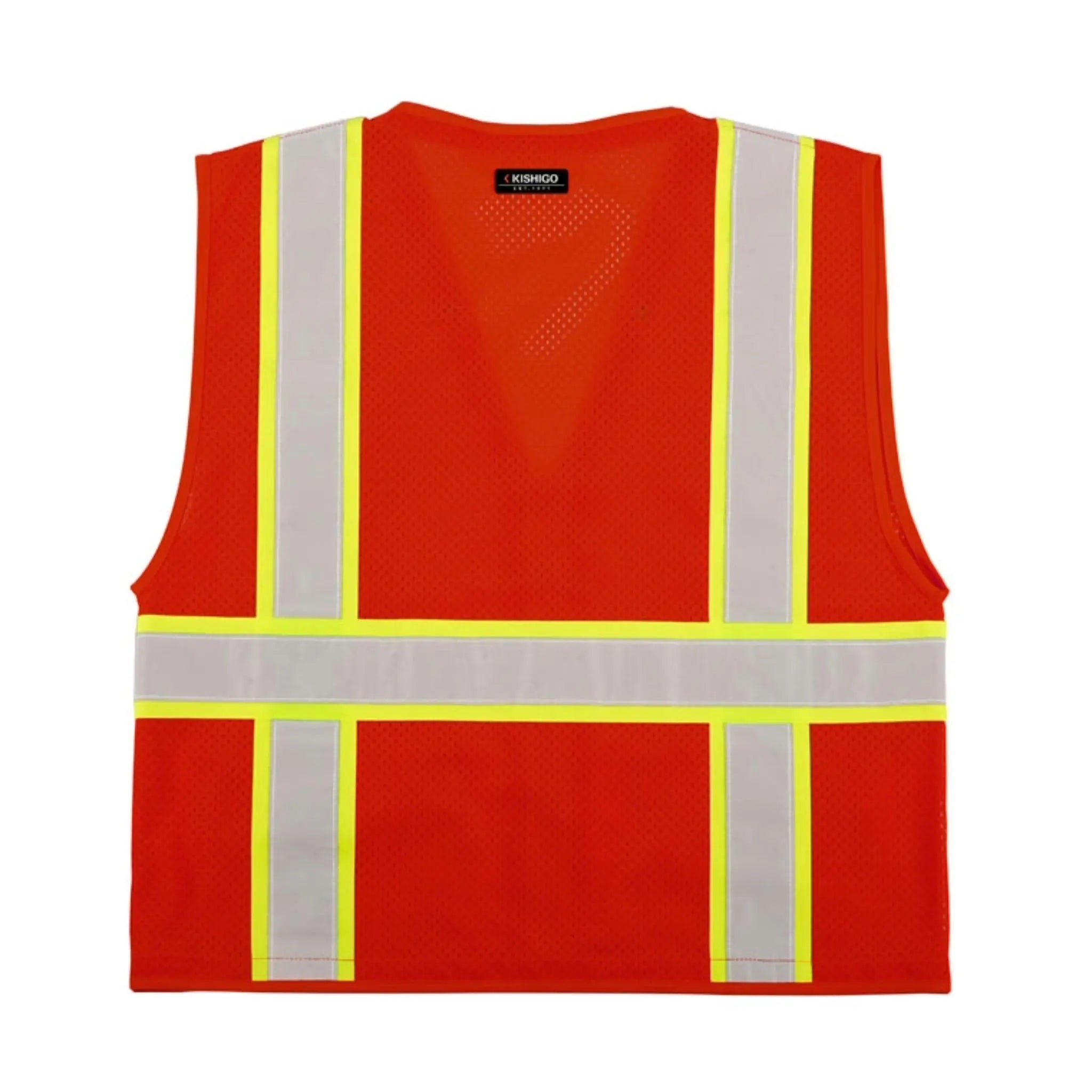 Kishigo B103 Enhanced Visibility Multi Pocket Mesh Vest, Non-ANSI, 1 Each-bacvk-flat