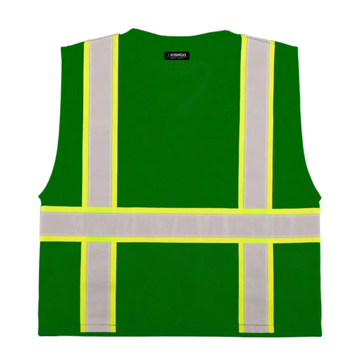 Kishigo B104 Enhanced Visibility Multi Pocket Mesh Vest, Non-ANSI, 1 Each-back-flat