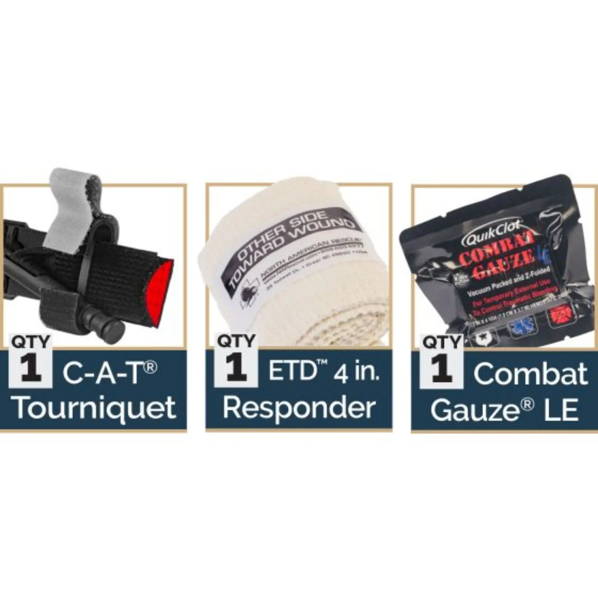 North American Rescue 85-0834 CORE Officer Down Kit, 1 Kit, Contents