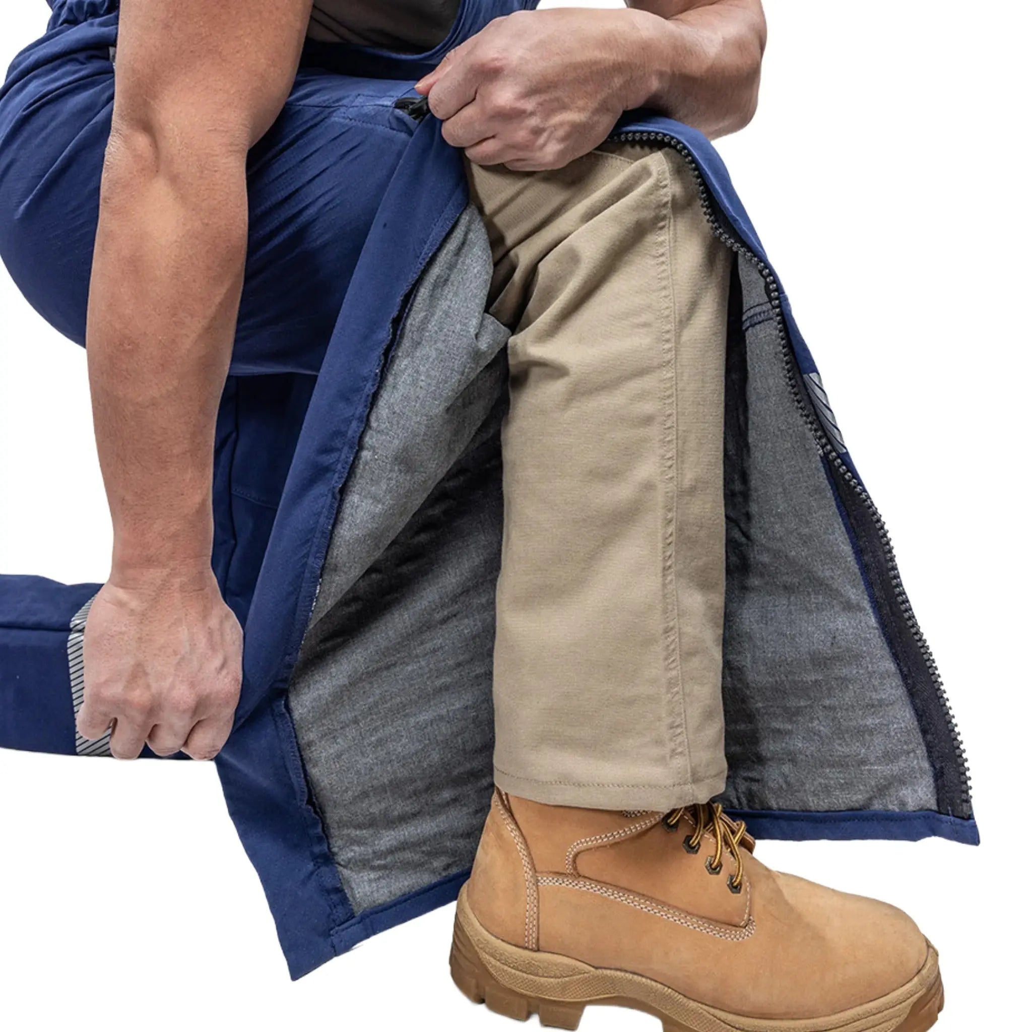 National Safety Apparel Enespro ARC40B ArcGuard Performance 40 Cal Arc Flash Bib Overall, Blue, 1 Each