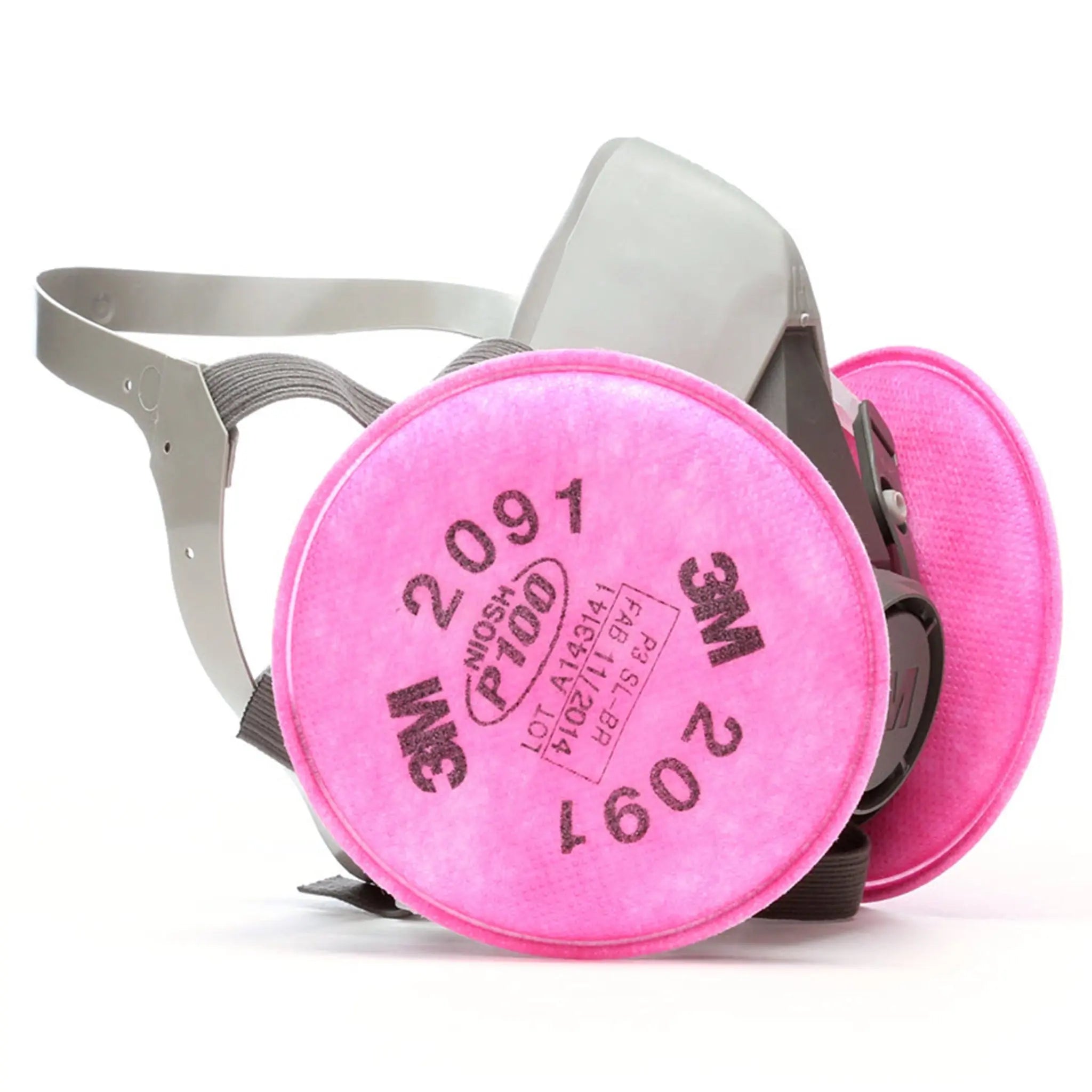 3M 6000 Series 6291 Half Facepiece Respirator Assemblies, Medium, Right Side