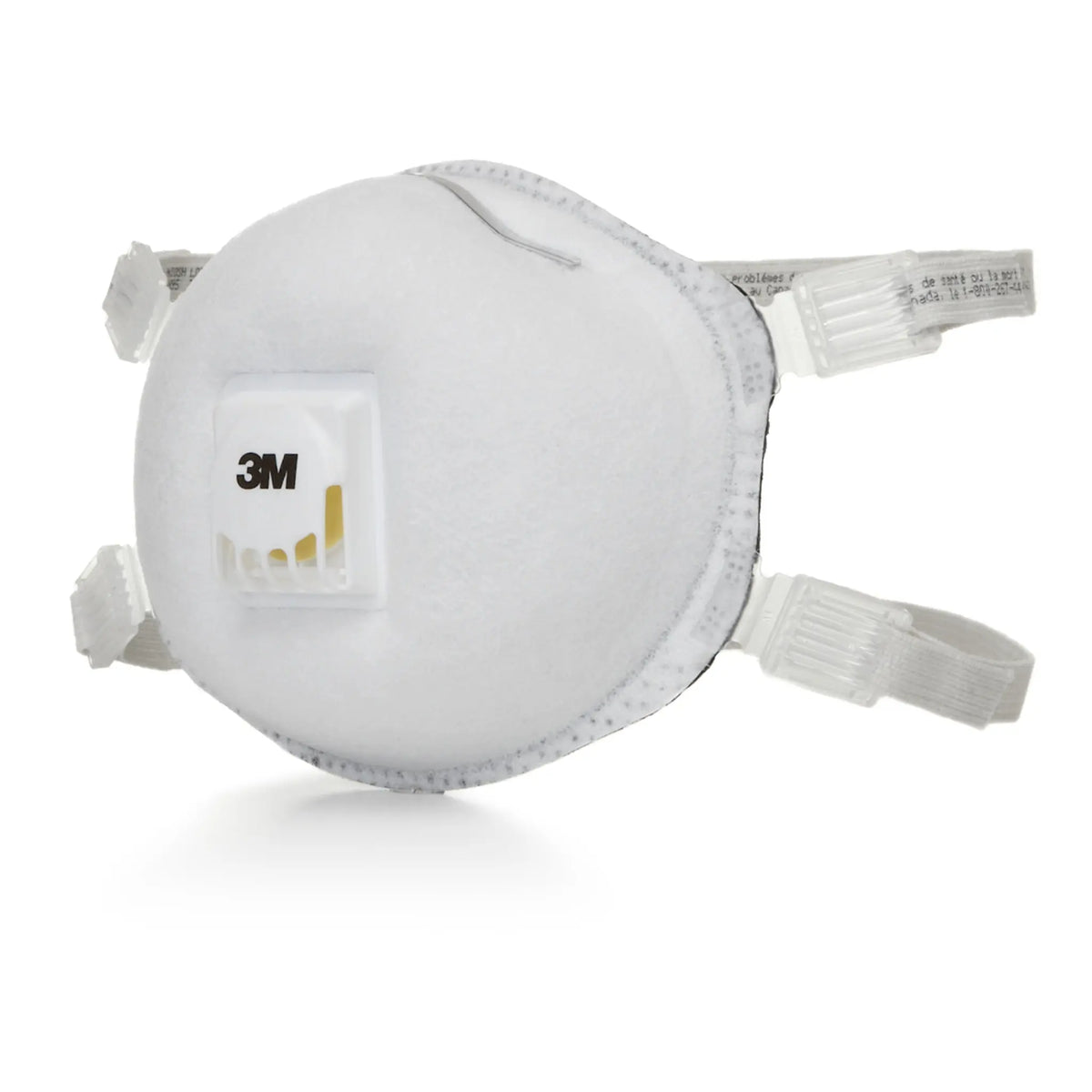 3M 8214 Particulate Respirator N95 with Faceseal and Nuisance Level Organic Vapor Relief, White, Standard, Box of 10, Side