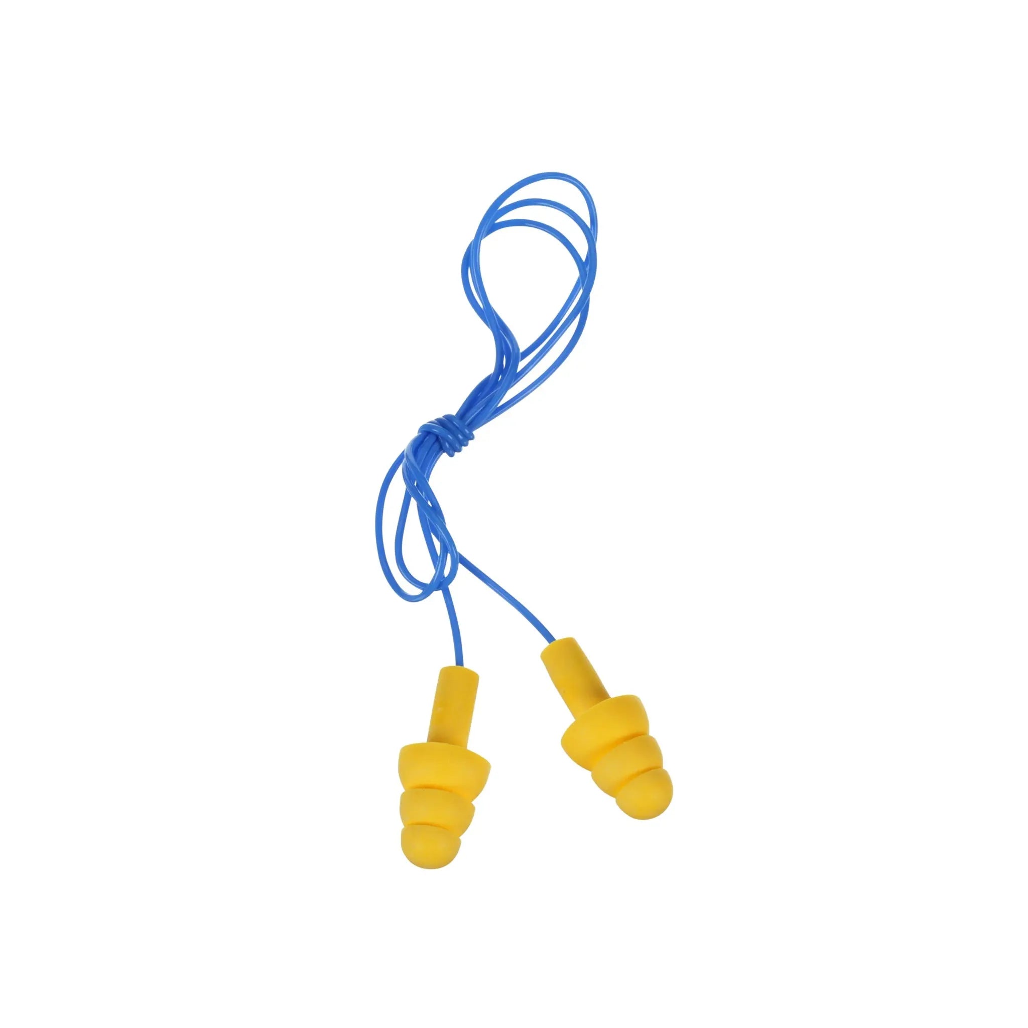 3M E-A-R UltraFit 340-4004 Elastomeric Polymer Corded Earplugs, Yellow, Box of 100 Pairs
