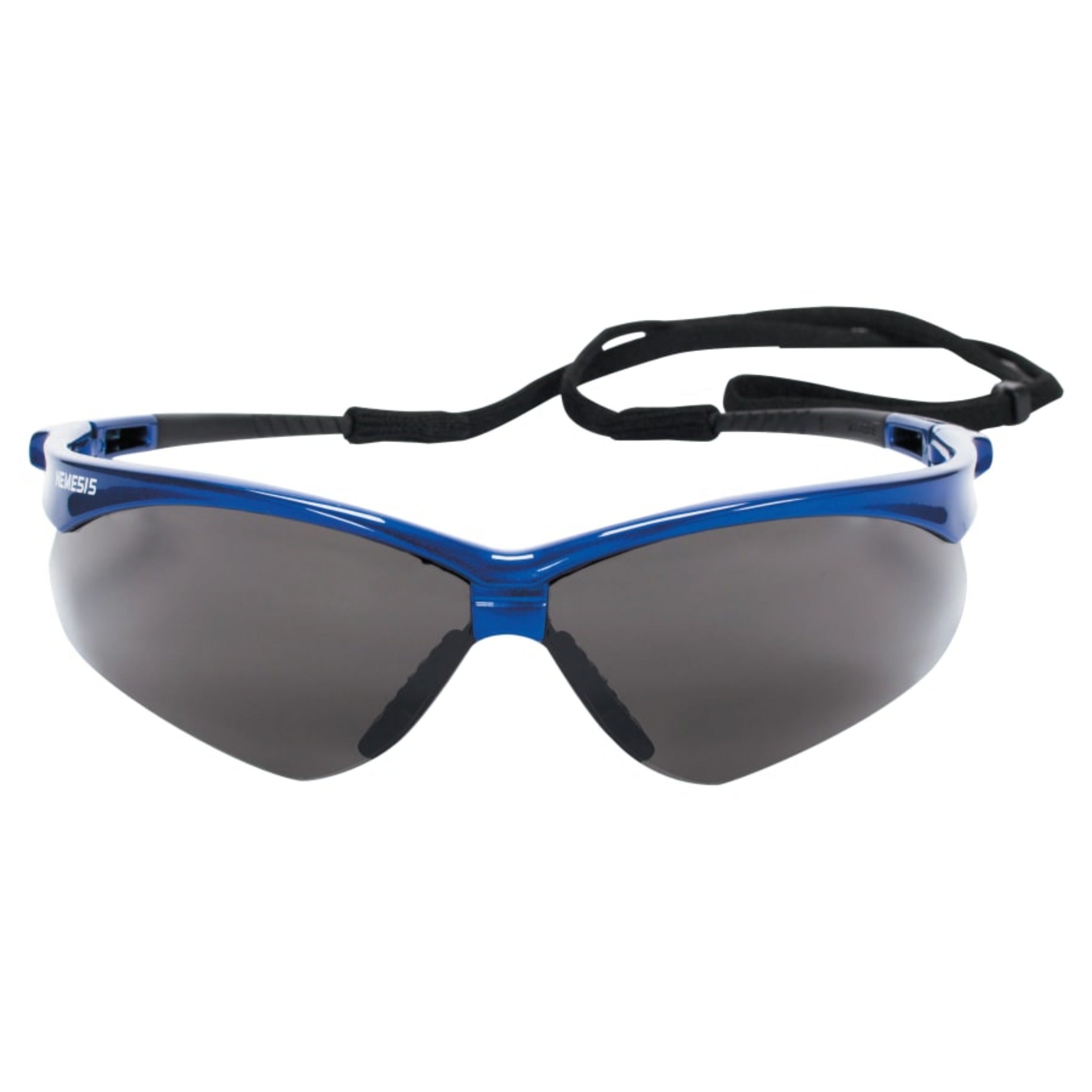 Jackson Safety V30 Nemesis Safety Glasses, Smoke Anti-Fog Lenses with Metallic Blue Frame, 1 Each