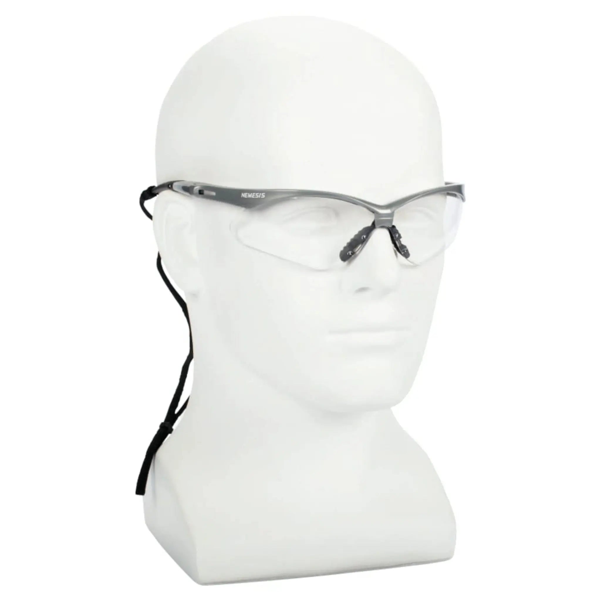 Jackson Safety Nemesis Safety Glasses, Clear Anti-Fog Lenses with Silver Frame, 1 Each