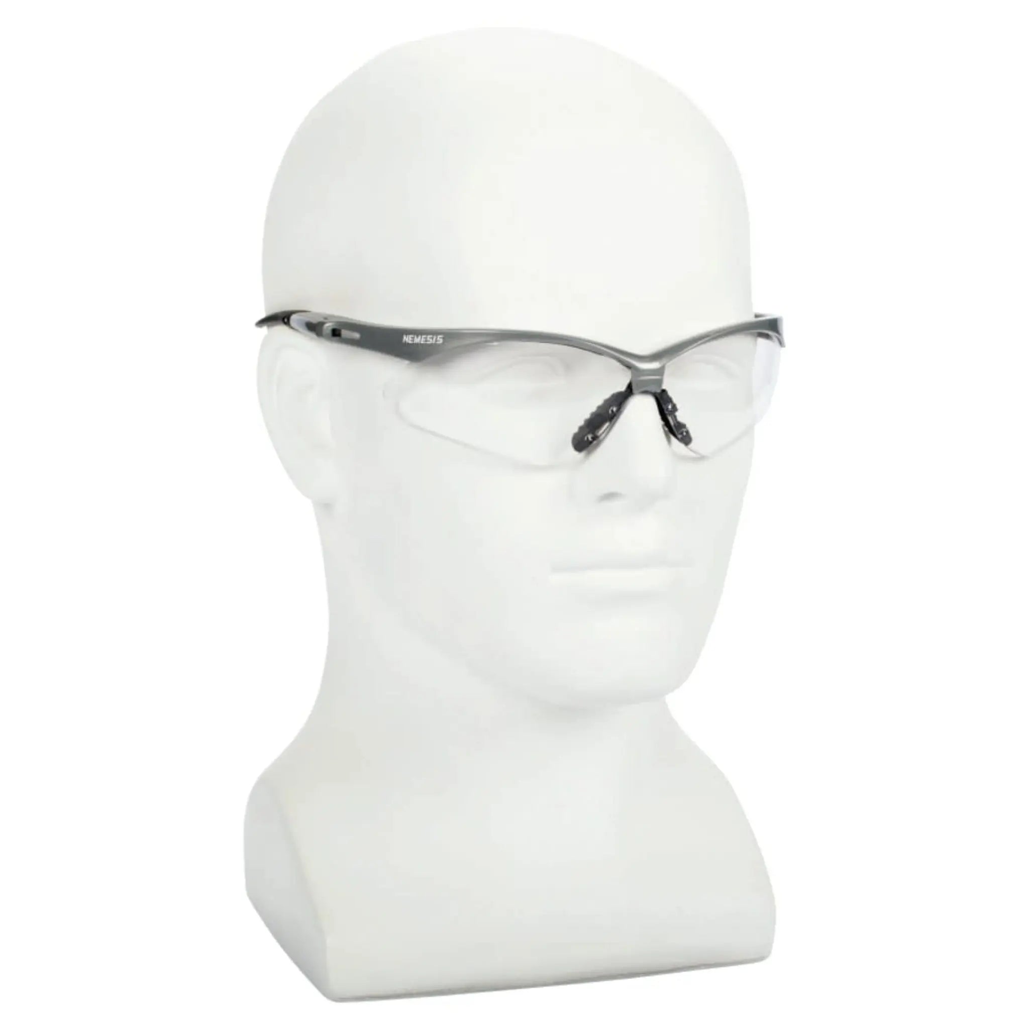 Jackson Safety Nemesis Safety Glasses, Clear Anti-Fog Lenses with Silver Frame, 1 Each