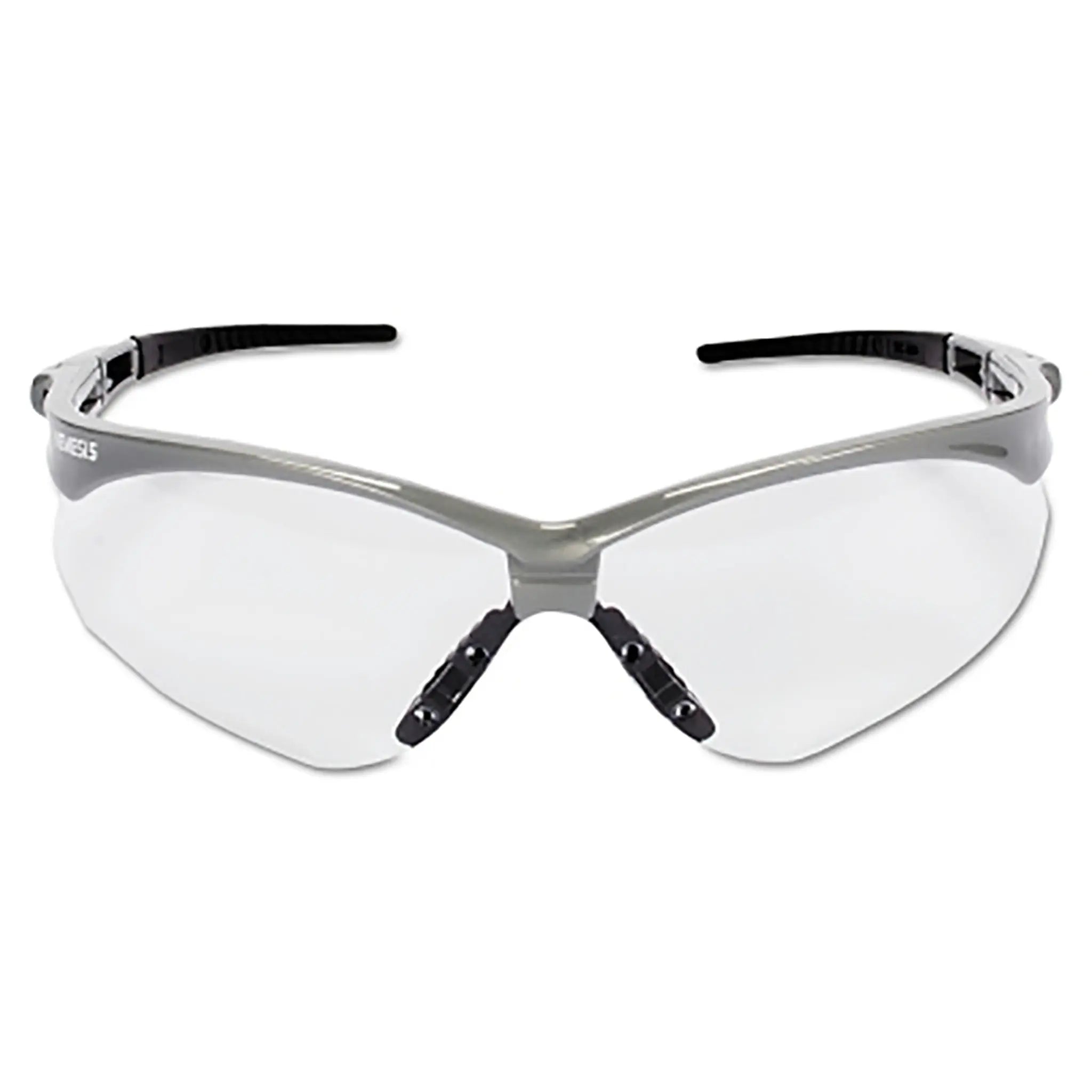 Jackson Safety Nemesis Safety Glasses, Clear Anti-Fog Lenses with Silver Frame, 1 Each