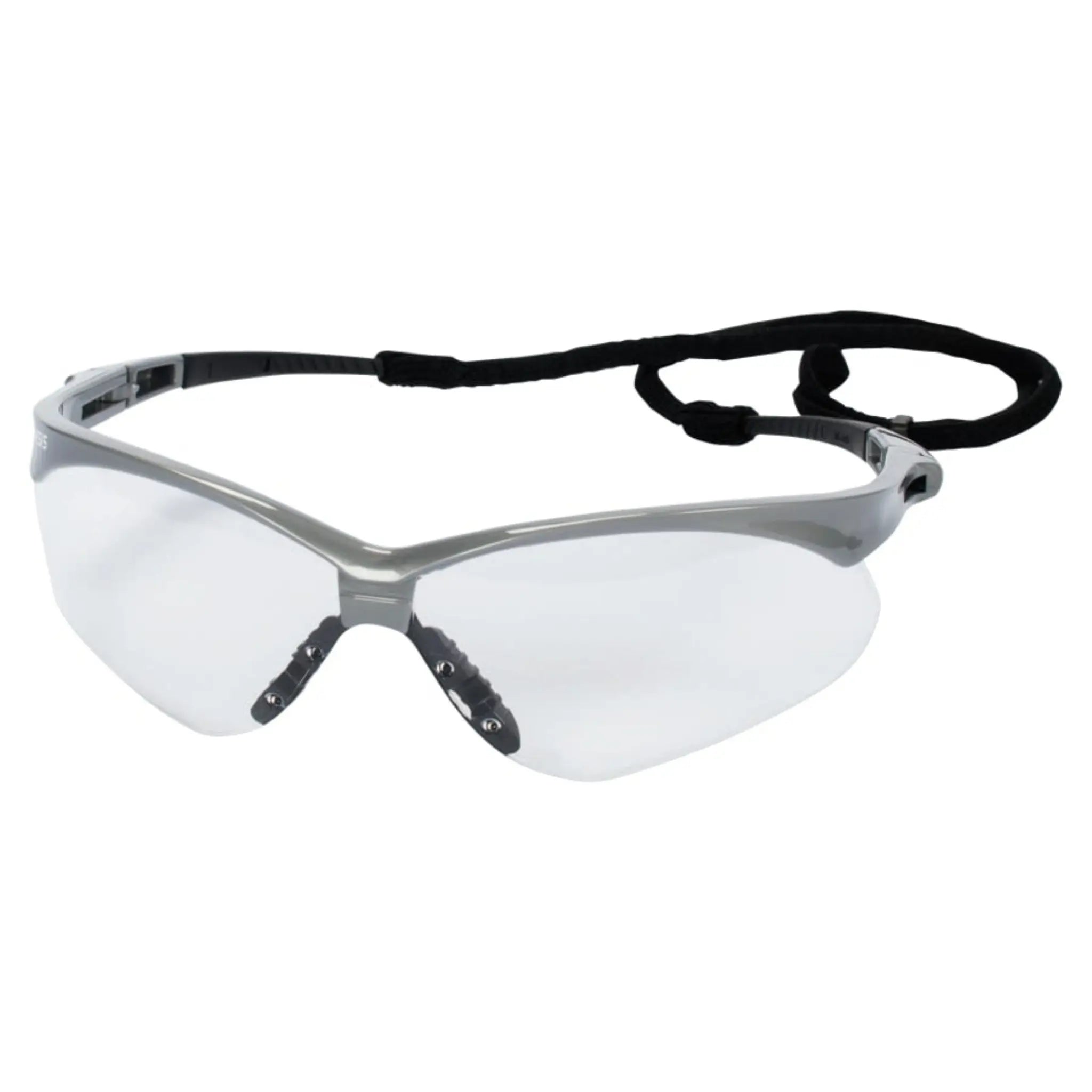 Jackson Safety Nemesis Safety Glasses, Clear Anti-Fog Lenses with Silver Frame, 1 Each