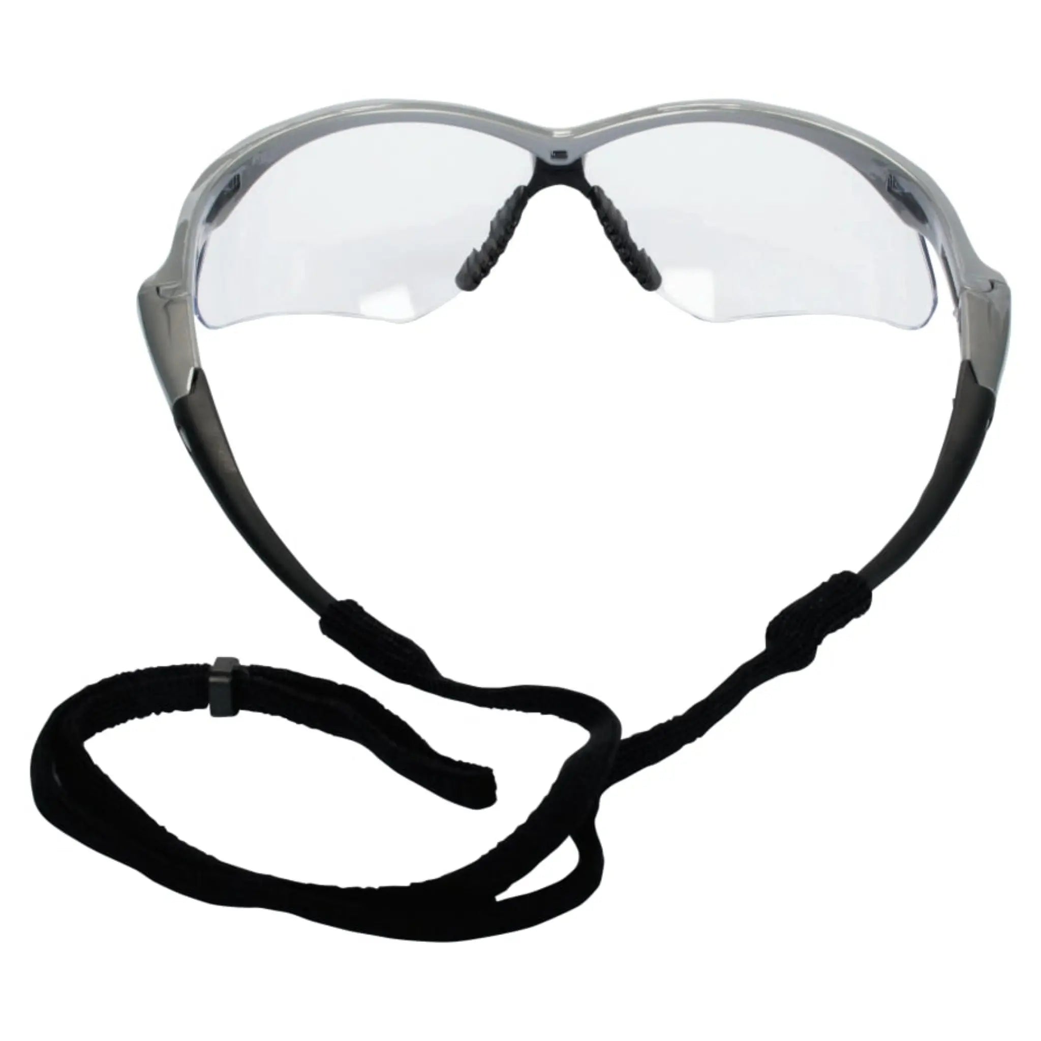Jackson Safety Nemesis Safety Glasses, Clear Anti-Fog Lenses with Silver Frame, 1 Each