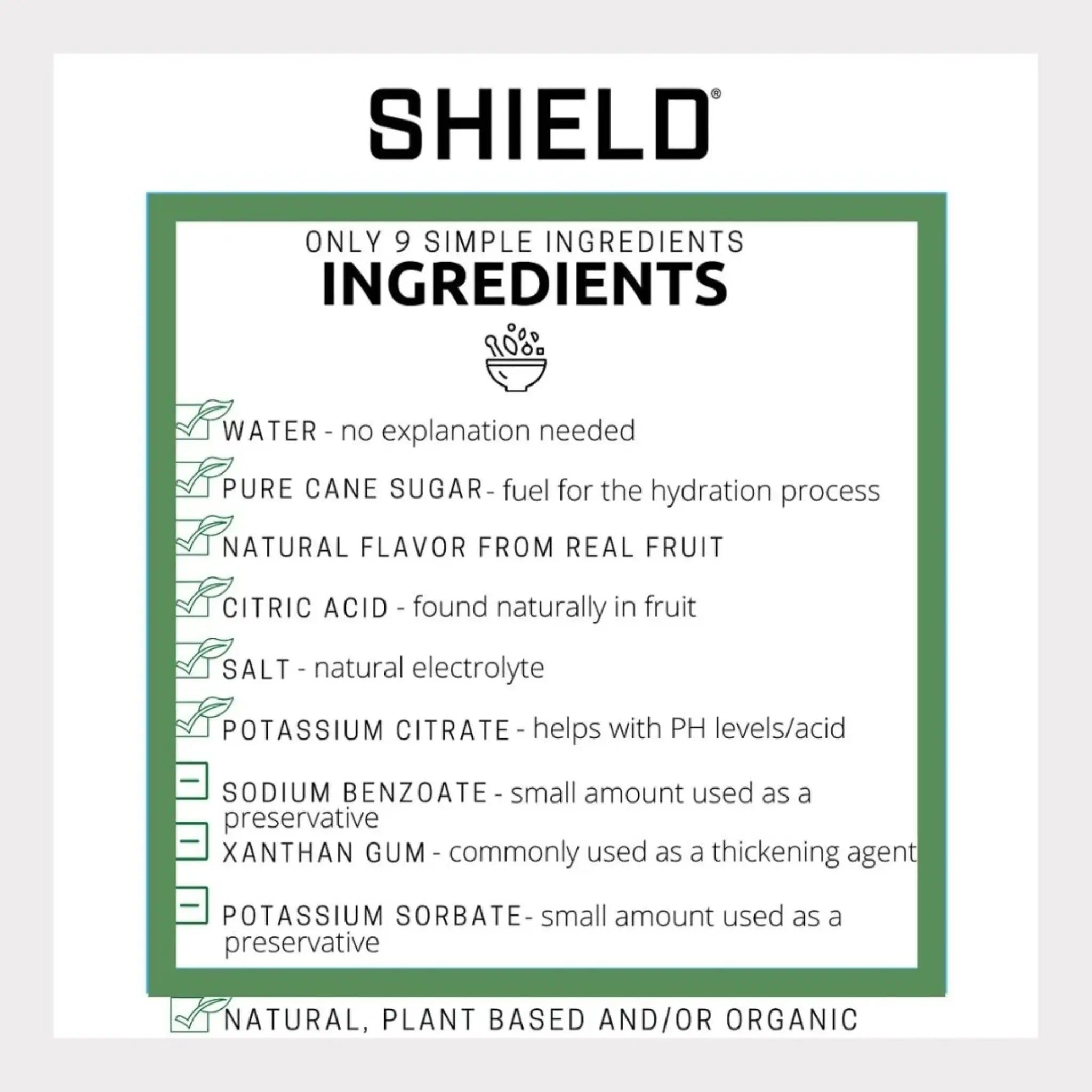 Sword Performance Inc SHIELD 02-04-01-36-MX Reduced Sugar Electrolyte Freeze Pop, Case of 36