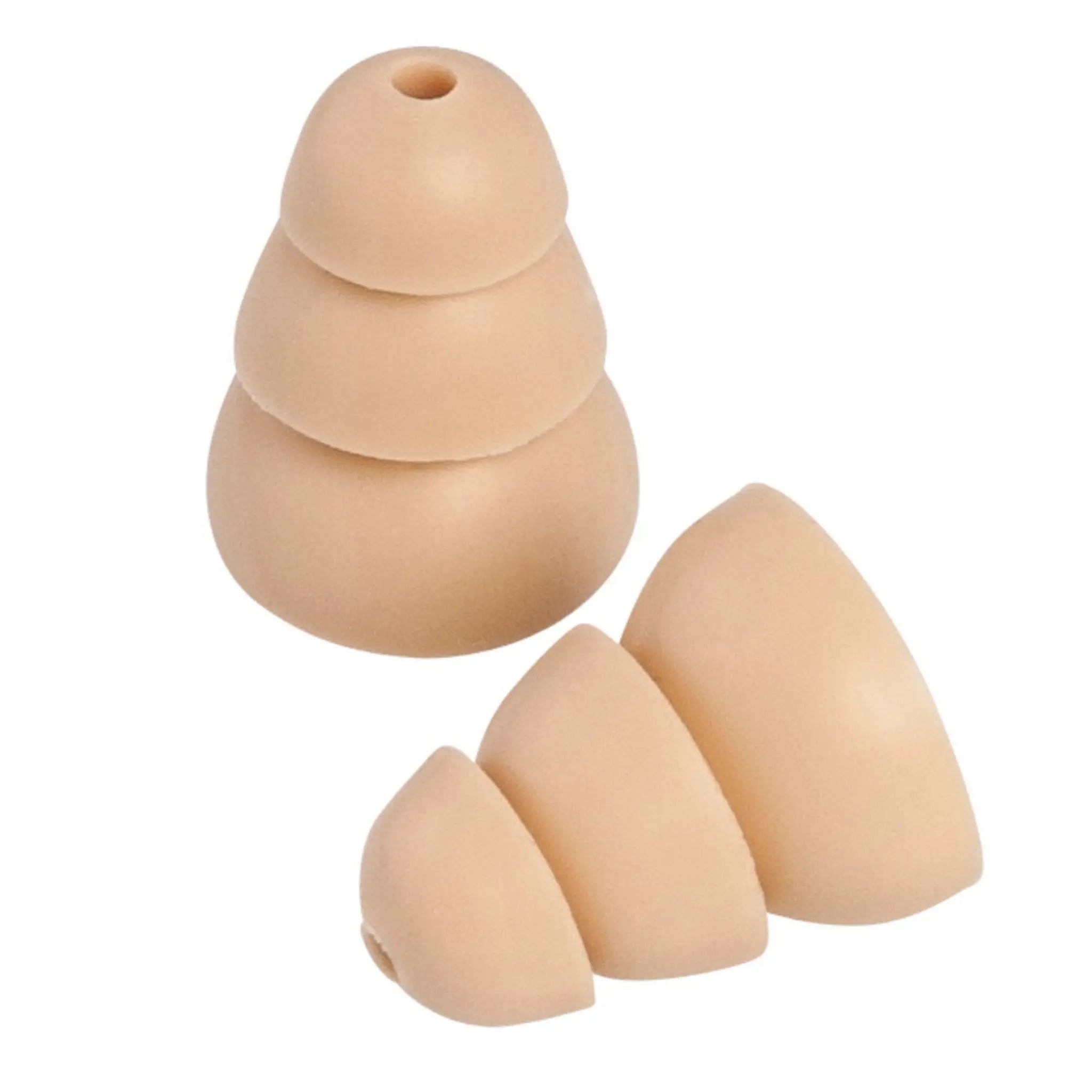 3M Peltor 370-TEPM-25 Tri-Flange Ultrafit Communication Ear Tips, Tan, Medium, Carton of 25