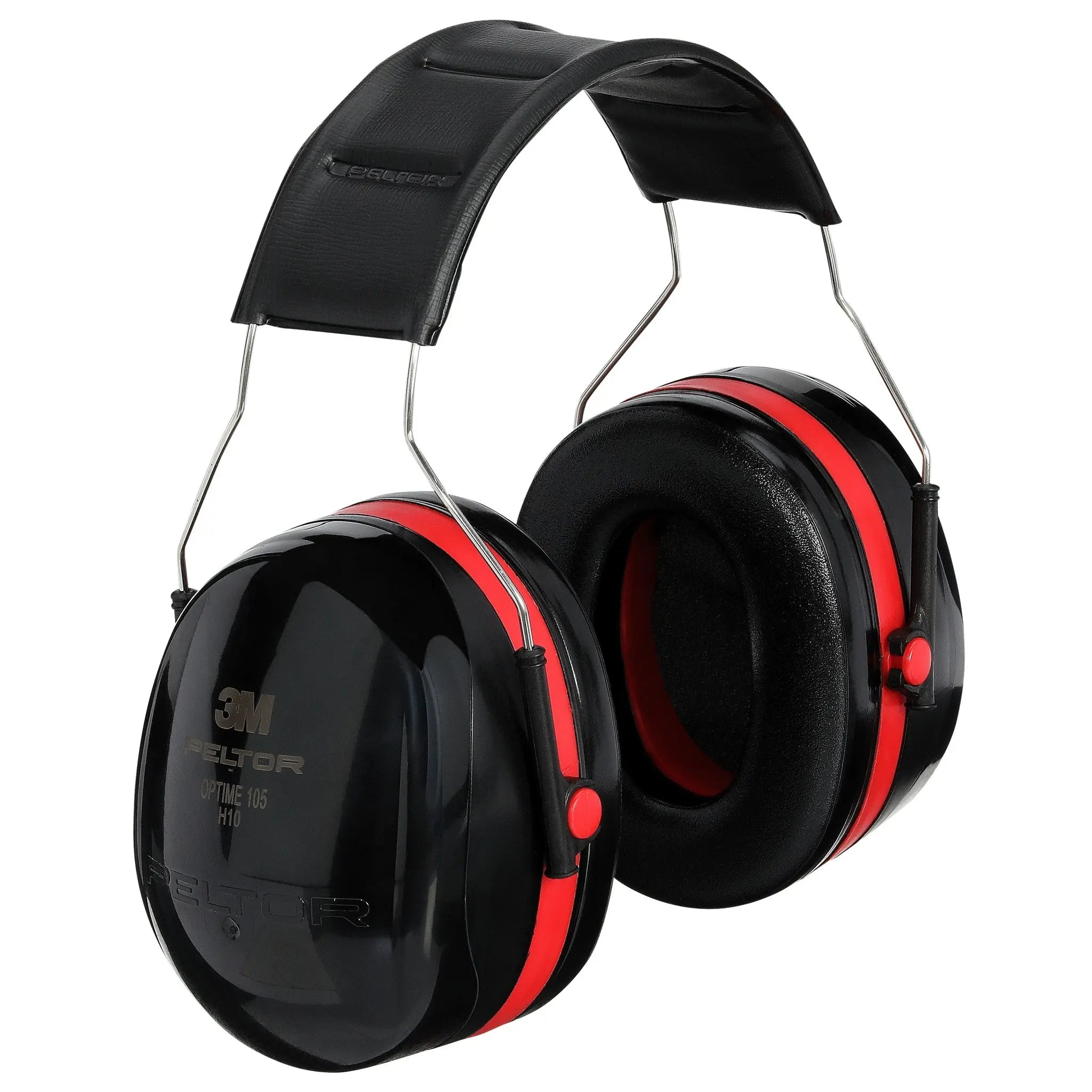 3M Peltor H10A Optime 105 Over-the-Head Earmuffs, Black, Left Inner View