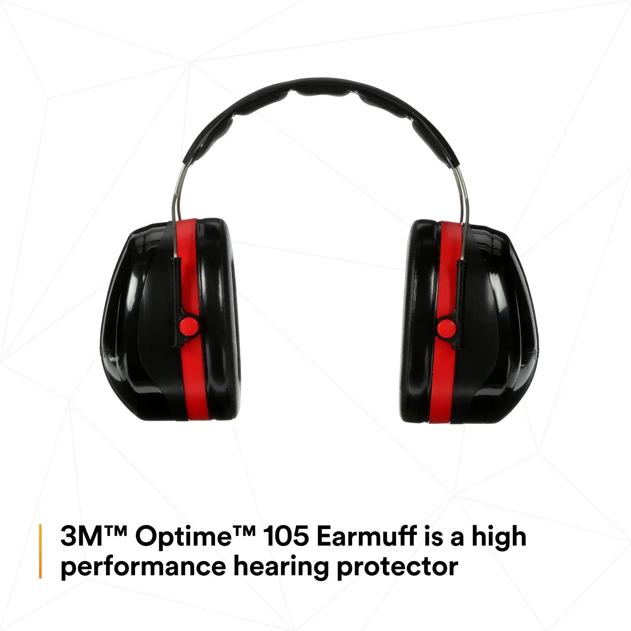 3M Peltor H10A Optime 105 Over-the-Head Earmuffs, Black, high performance