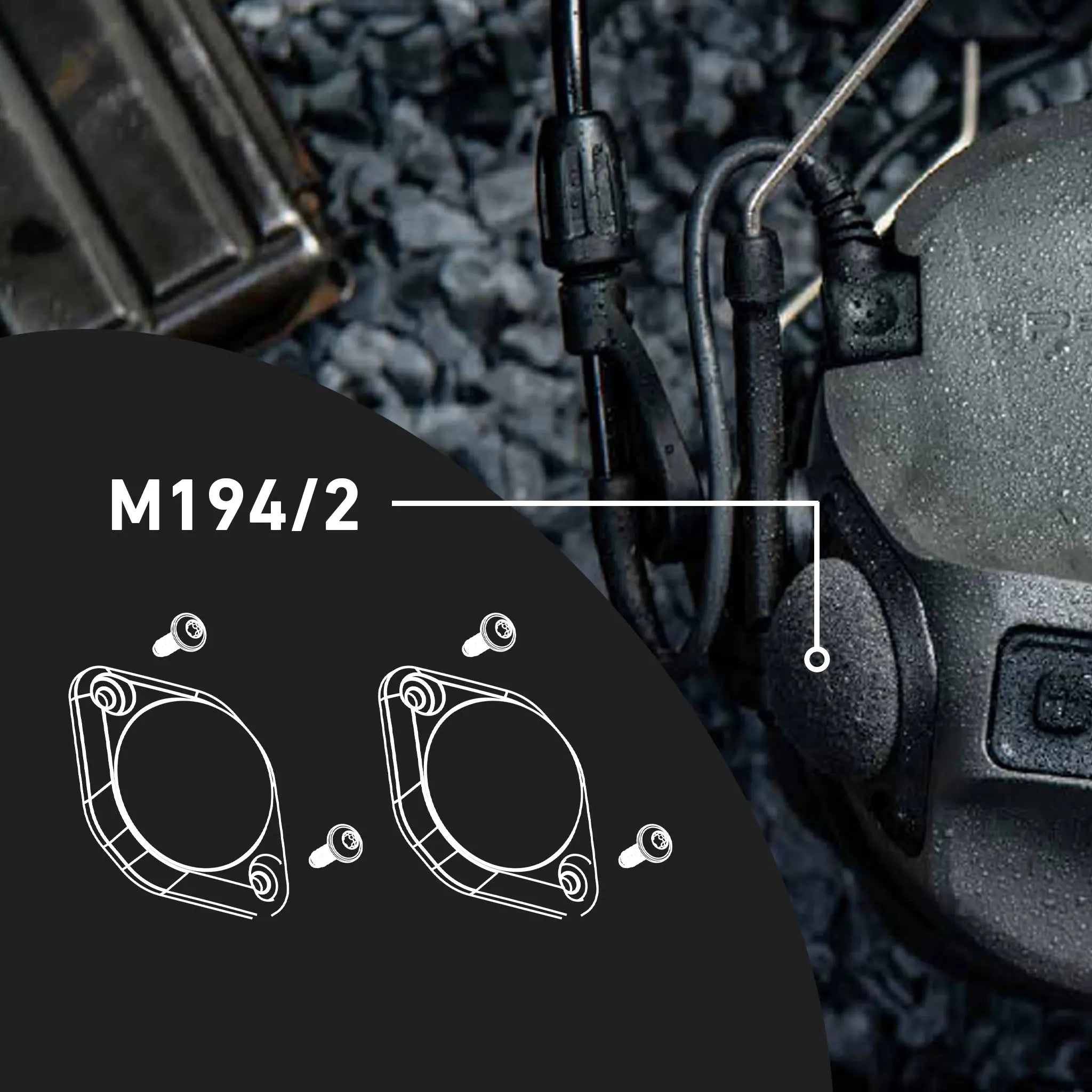 3M PELTOR ComTac M194/2 VII,VIII, IX Wind Shield Kit for Surround Mic, Main Image 2