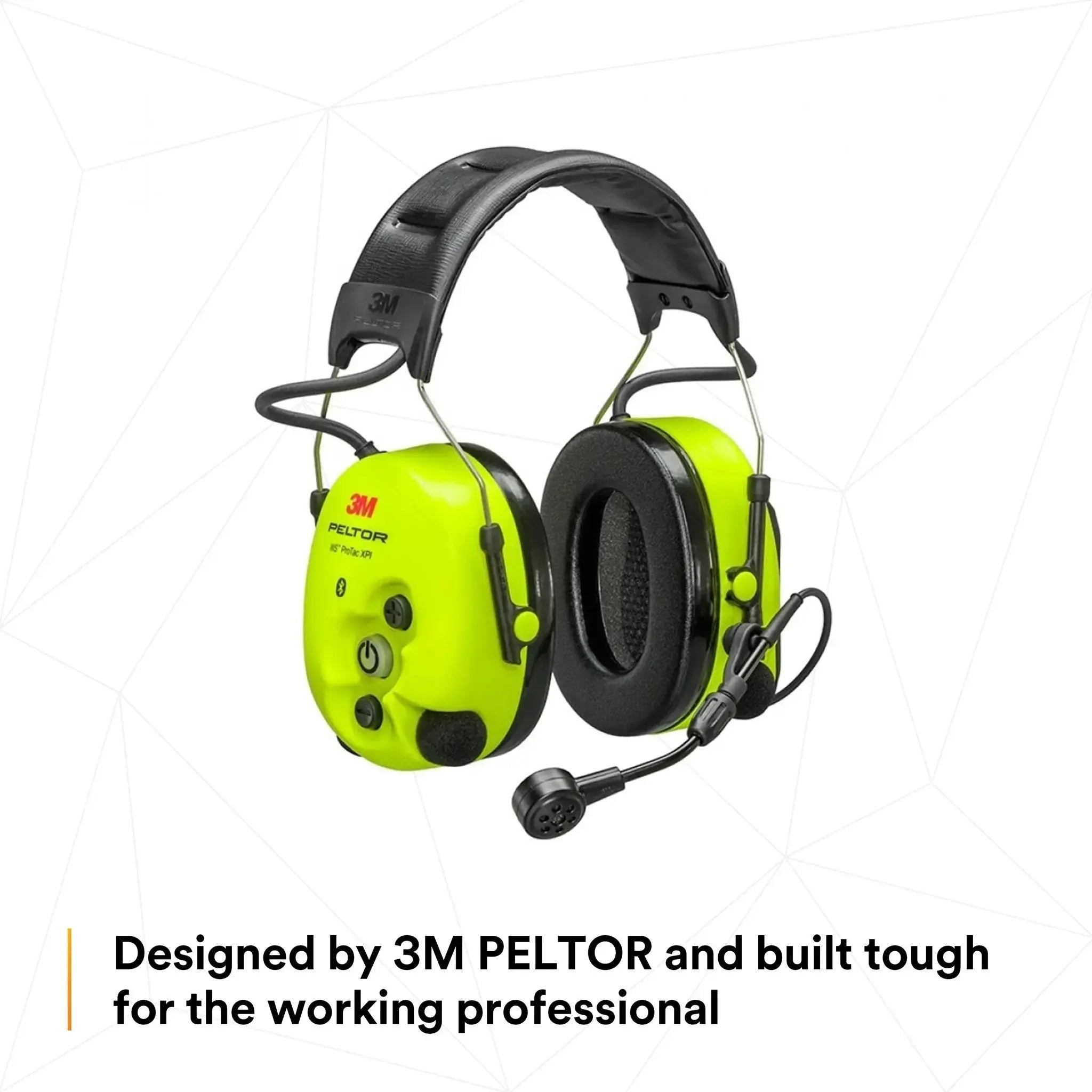 3M Peltor MT15H7AWS6 WS ProTac XPI Headset, Headband Style, Hi-Vis Yellow, built tough