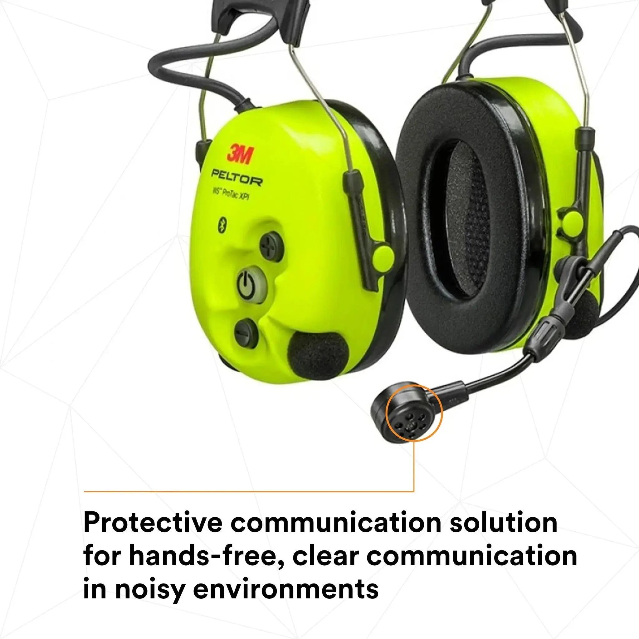3M Peltor MT15H7AWS6 WS ProTac XPI Headset, Headband Style, Hi-Vis Yellow, protective communication solution
