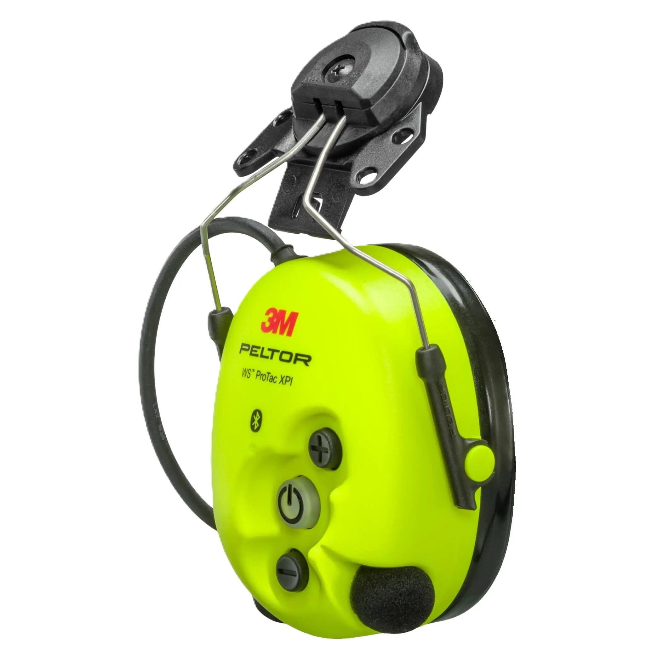 3M PELTOR MT15H7P3EWS6 WS ProTac XPI Headset, Hard Hat Attachment, Hi-Vis Yellow, 1 Each