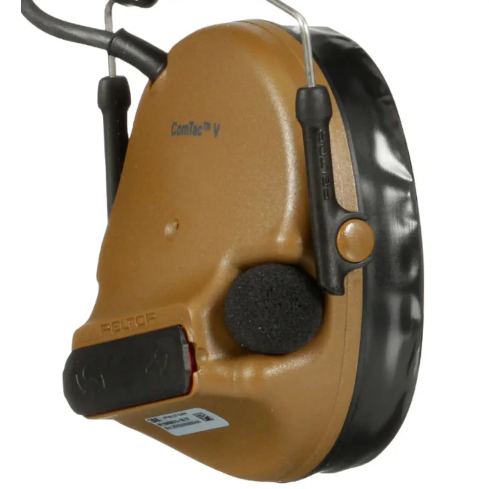 3M Peltor MT20H682FB-09 CY ComTac V Hearing Defender Headset, Coyote Brown, Right