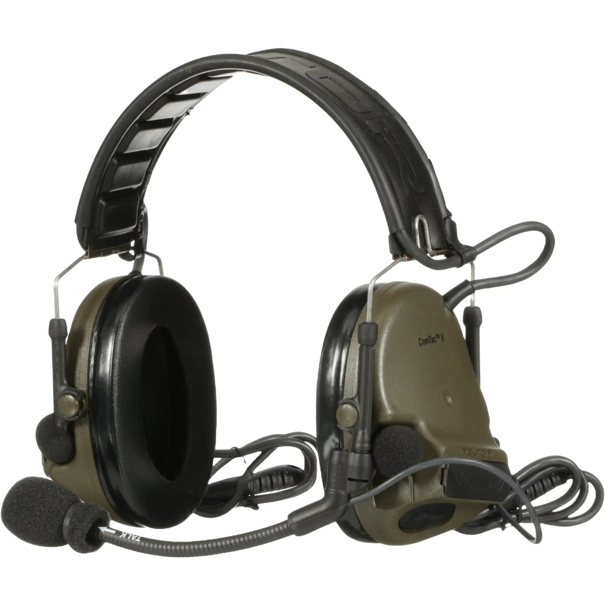 3M Peltor MT20H682FB-19 GN ComTac V Headset, Foldable, Dual Lead, Green, Left Side View