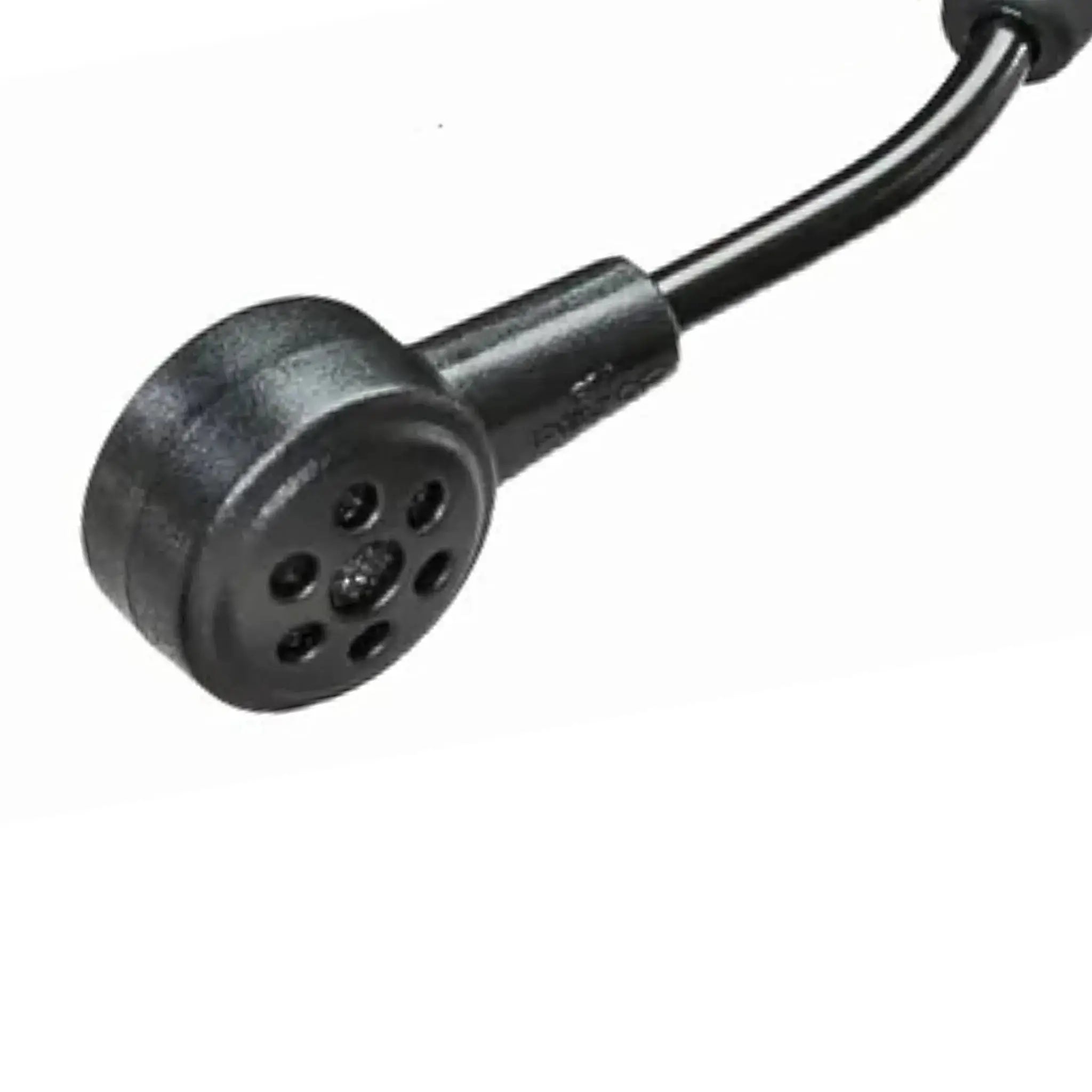 3M PELTOR MT20H682FB-19N CYS ComTac VI NIB Headset, Dual Downlead, Headband w/ included ARC, Coyote Brown, Microphone Close Up View