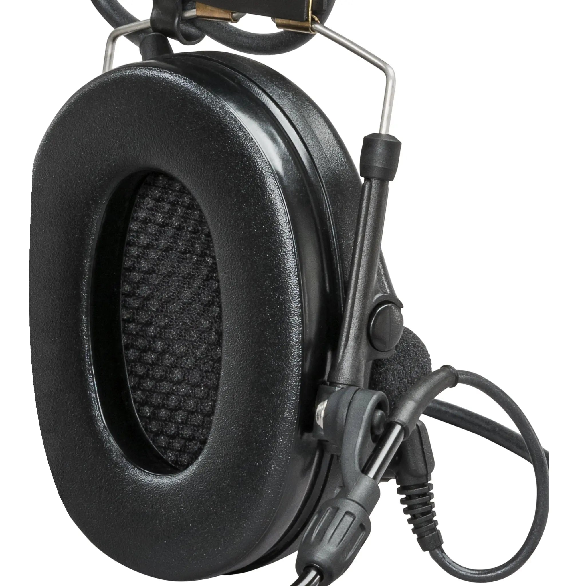 3M PELTOR MT20H682FB-47N SVS SwatTac VI NIB Headset, Single Downlead, Headband w/ included ARC, Black, Left Inner View