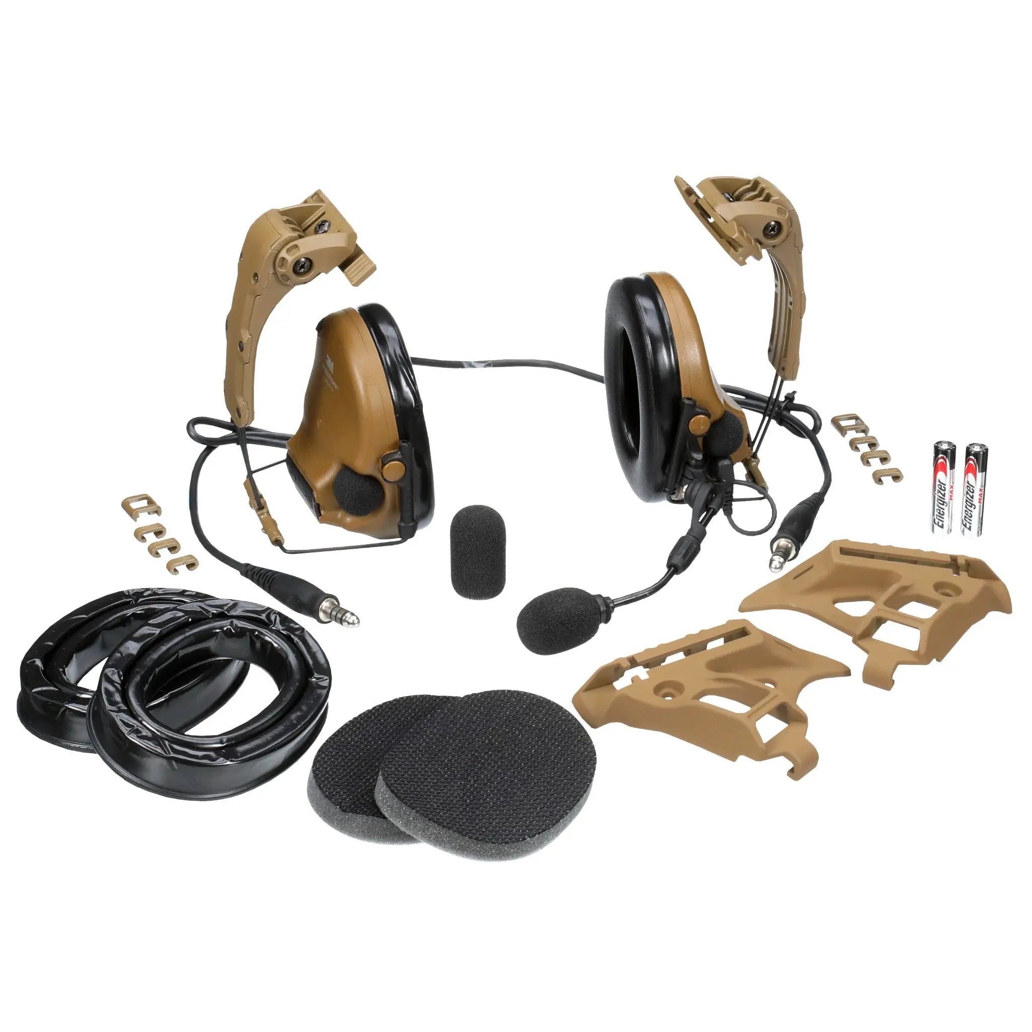 3M™ Peltor™ MT20H682HPS-19N CY ComTac VI NIB Headset, IHPS Attachment, Dual Lead, Coyote Brown, kit view