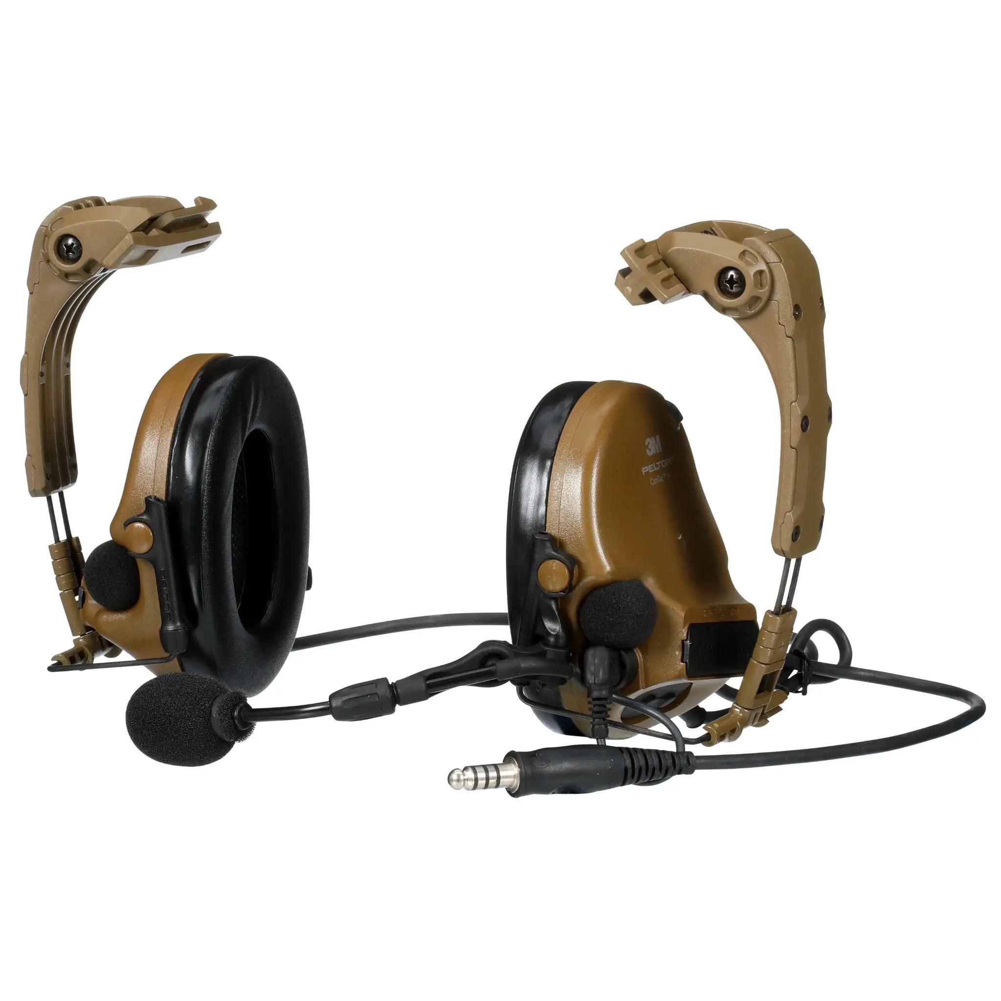 3M™ Peltor™ MT20H682HPS-47N CY ComTac VI NIB Headset , IHPS Attachment, Single Lead, Coyote Brown, left side view