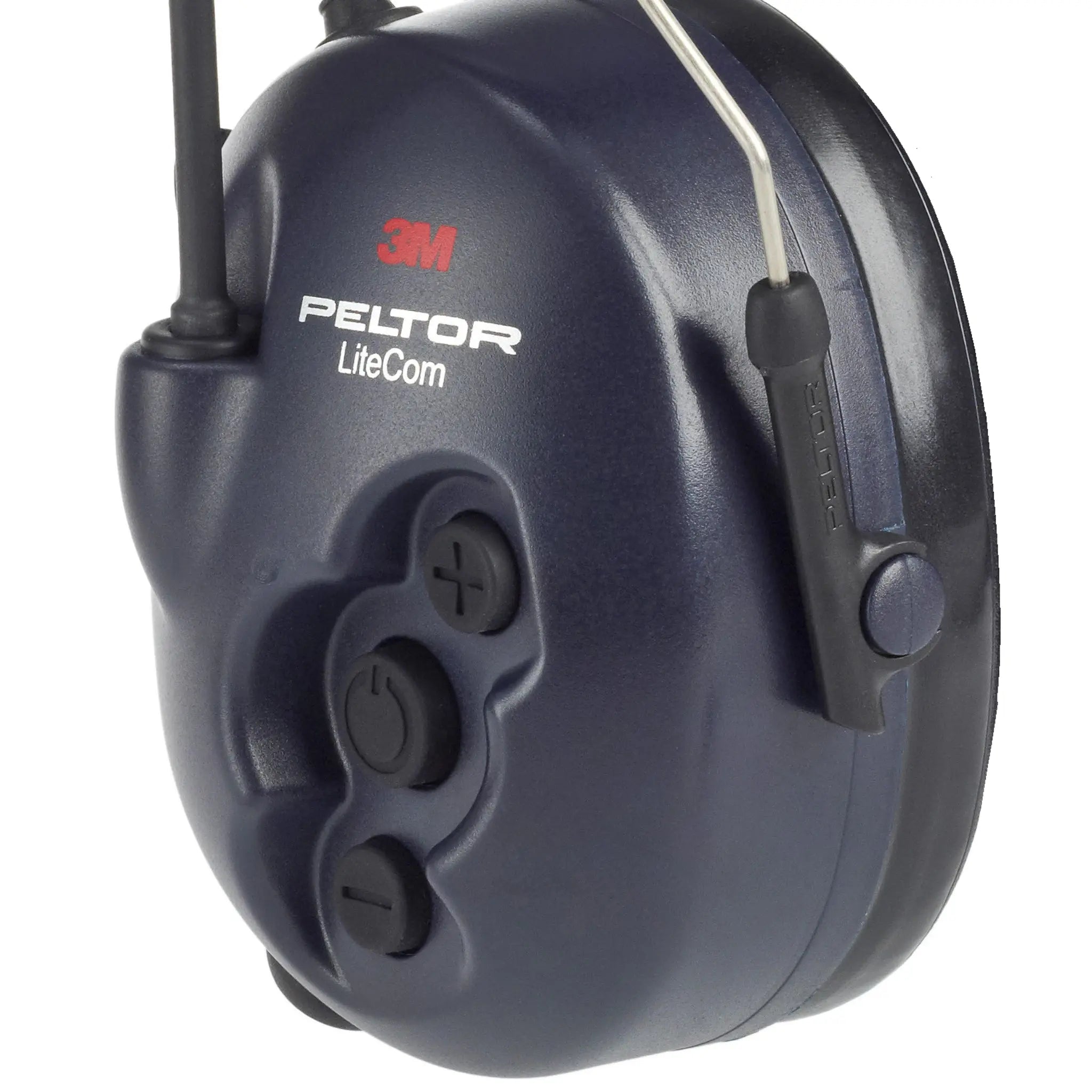 3M Peltor MT53H7A4602-NA LiteCom FRS Headset, Headband, Navy Blue, Right Side View