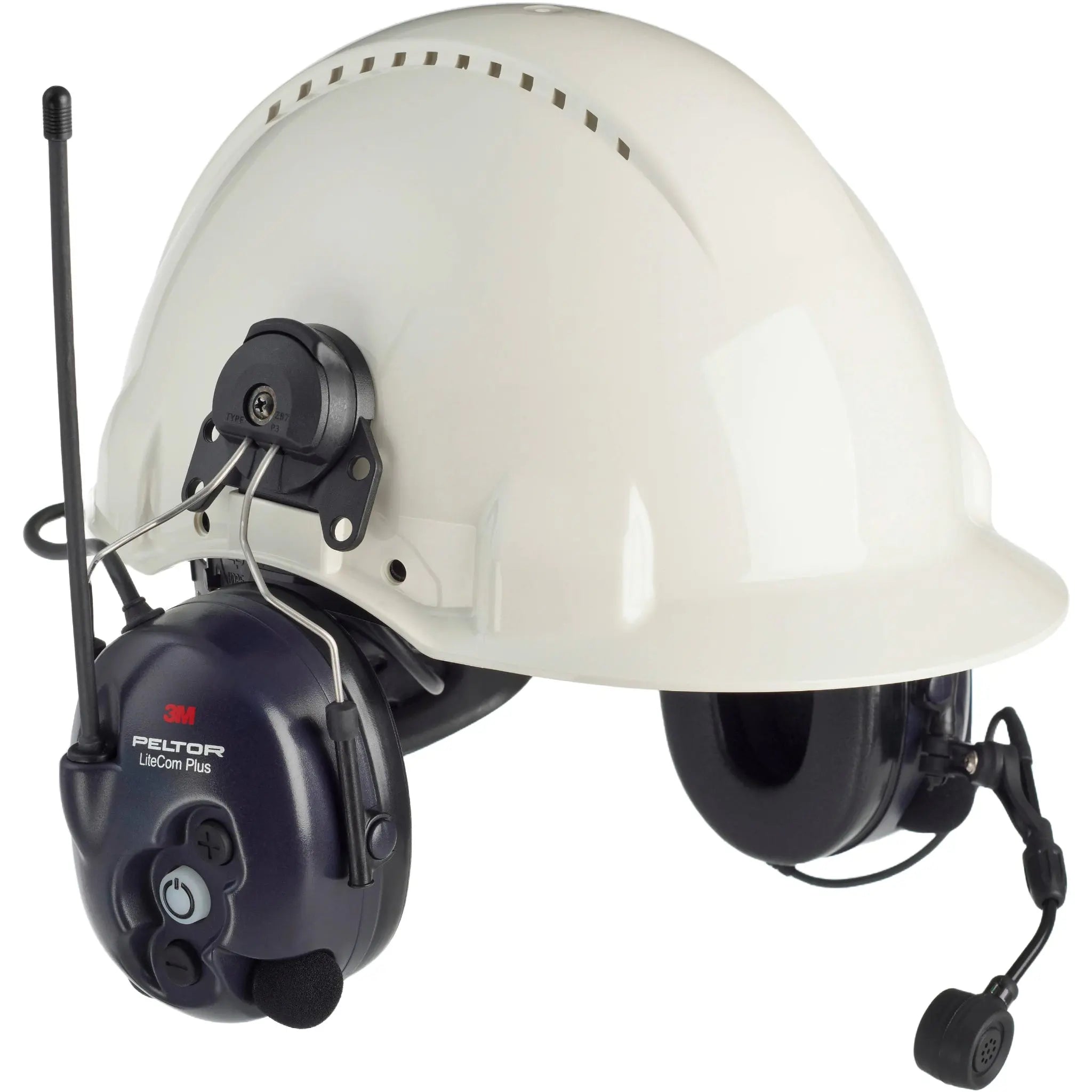 3M™ PELTOR™ LiteCom FRS Headset MT53H7P3E4602-NA, Hard Hat Attached