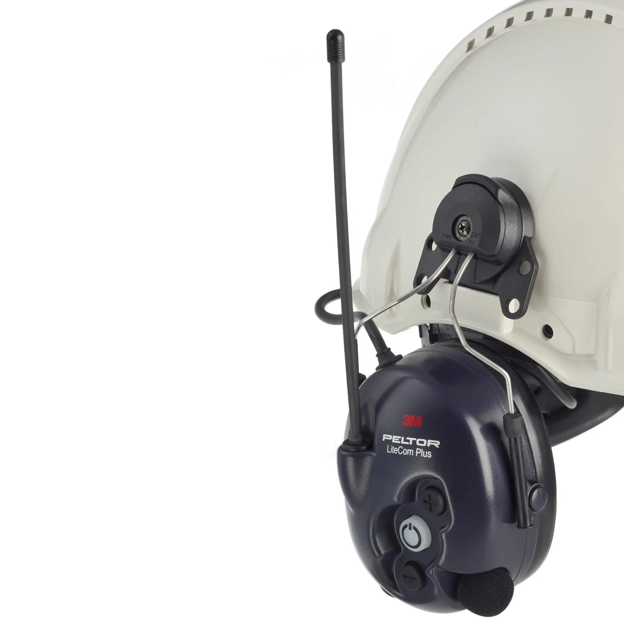 3M PELTOR LiteCom FRS Headset MT53H7P3E4602-NA, Hard Hat Attached, Control Buttons