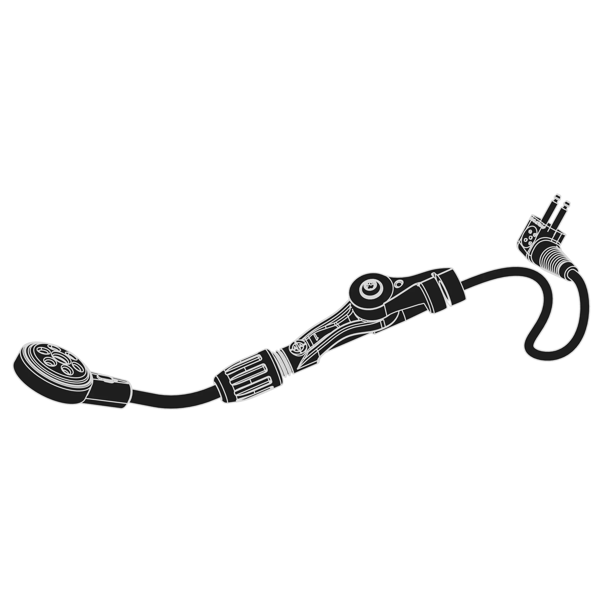 3M PELTOR ComTac MT71/1 VII, VIII, IX Boom Microphone, Front View