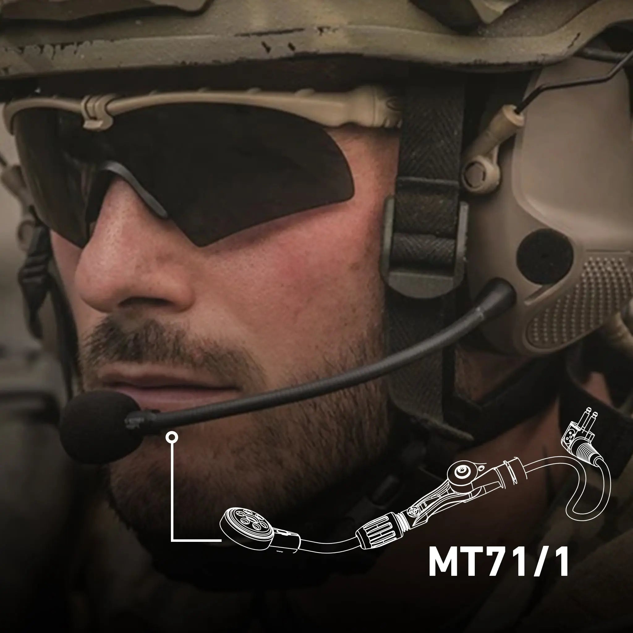 3M PELTOR ComTac MT71/1 VII, VIII, IX Boom Microphone, Lifestyle 2