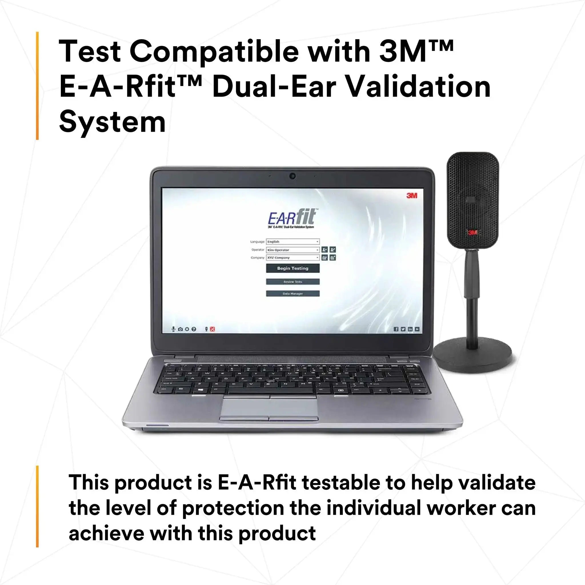 3M Peltor P3000 Next Tri-Flange Earplugs, Clear, Test Compatible with 3M E-A-Rfit Dual-Ear Validation System