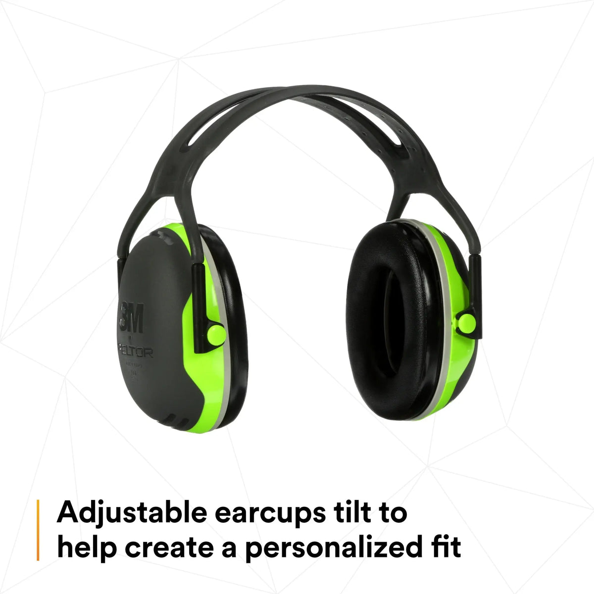 3M Peltor X4A Over-the-Head Earmuffs, Black, Universal, 1 Each, Adjustable Earcups