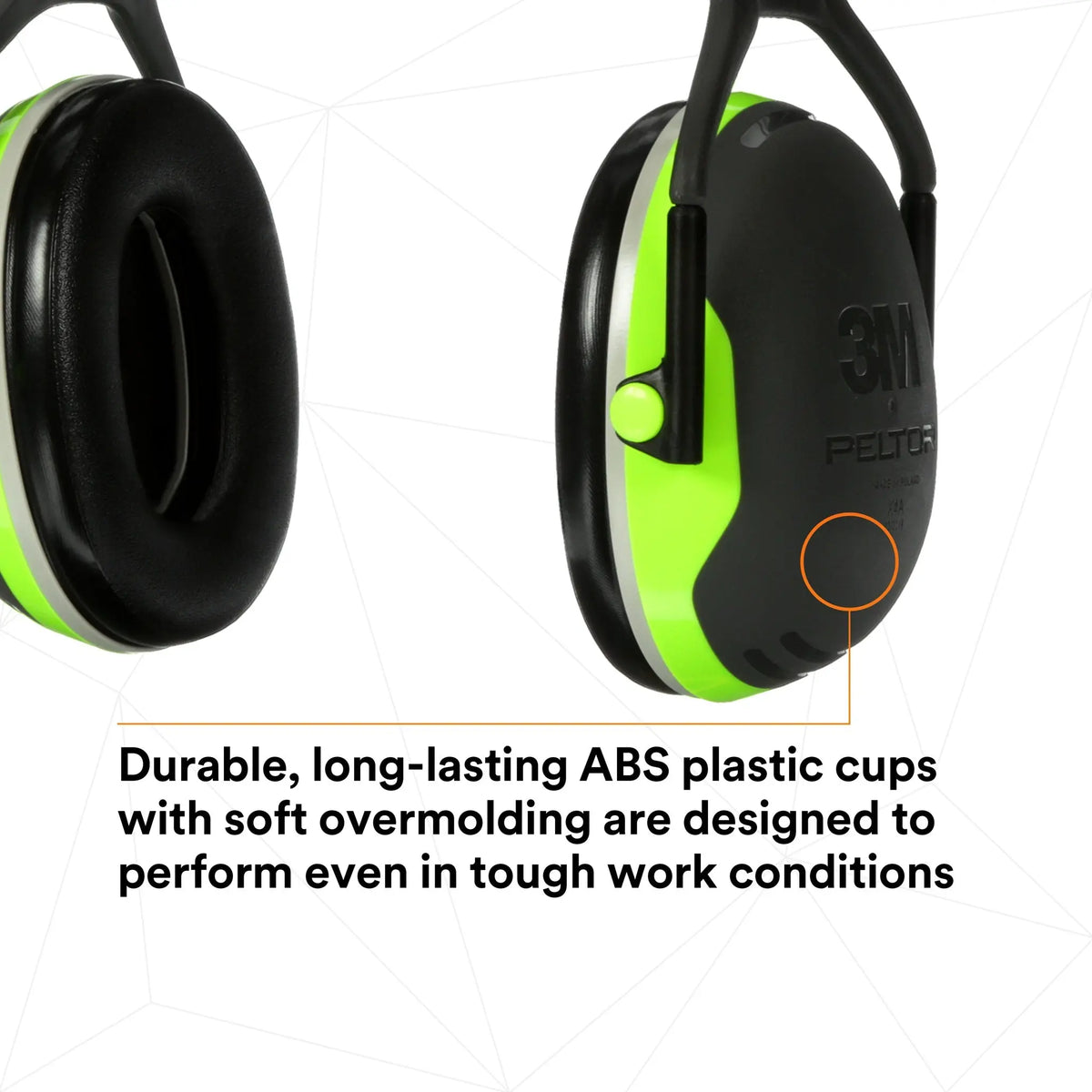 3M Peltor X4A Over-the-Head Earmuffs, Black, Universal, 1 Each, Durable, Long Lasting ABS Plastic Cups