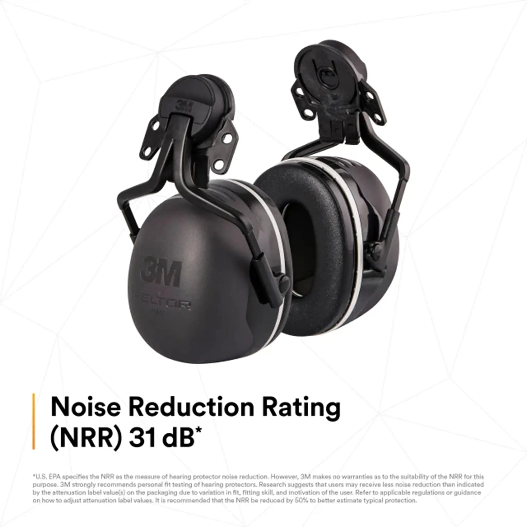 3M Peltor X5P5E Helmet Attached Earmuffs, Electrically Insulated, 1 Each