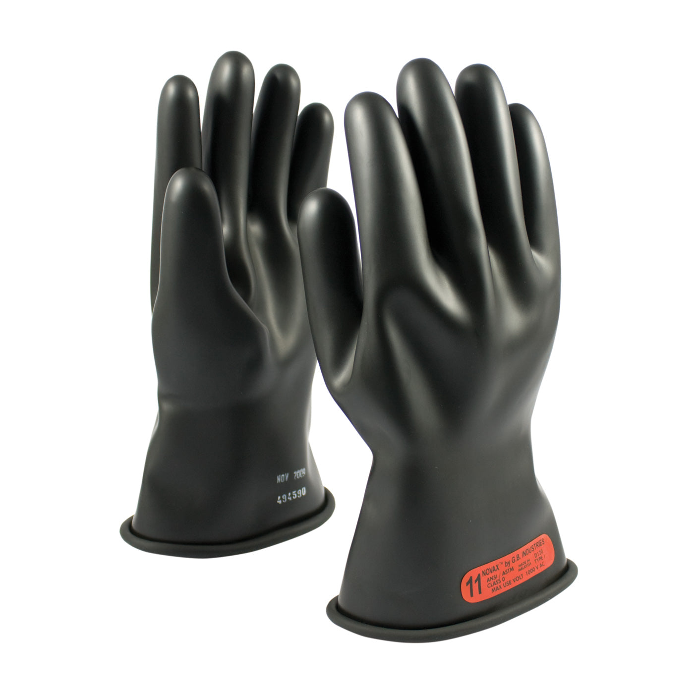 PIP Novax 150-0-11 Class 0 Rubber Insulating Gloves, 1 Pair